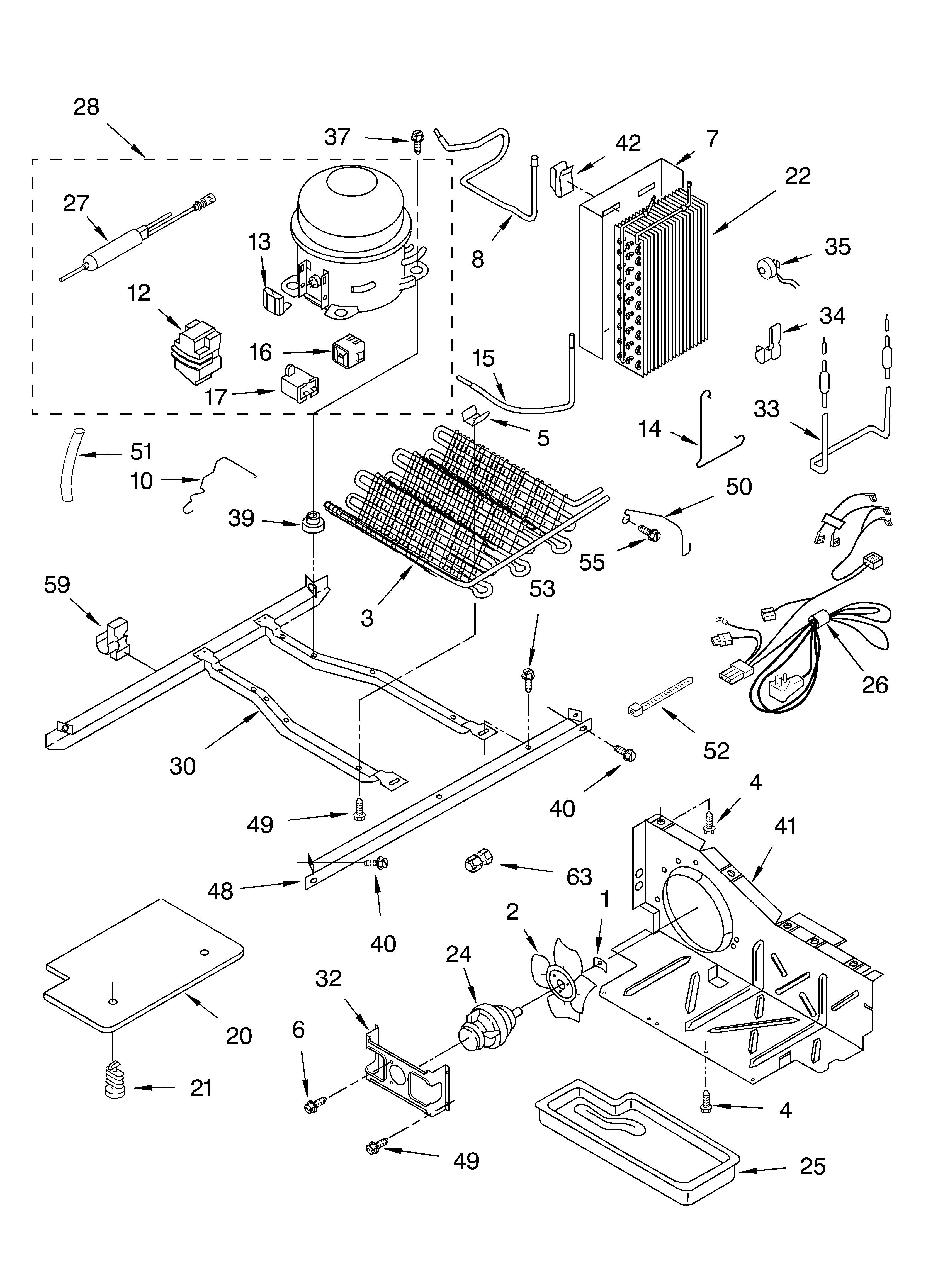 KitchenAid KSRG22FKBT05 unit parts diagram