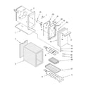 Whirlpool RF4700XEW8 auxiliary oven and door parts diagram