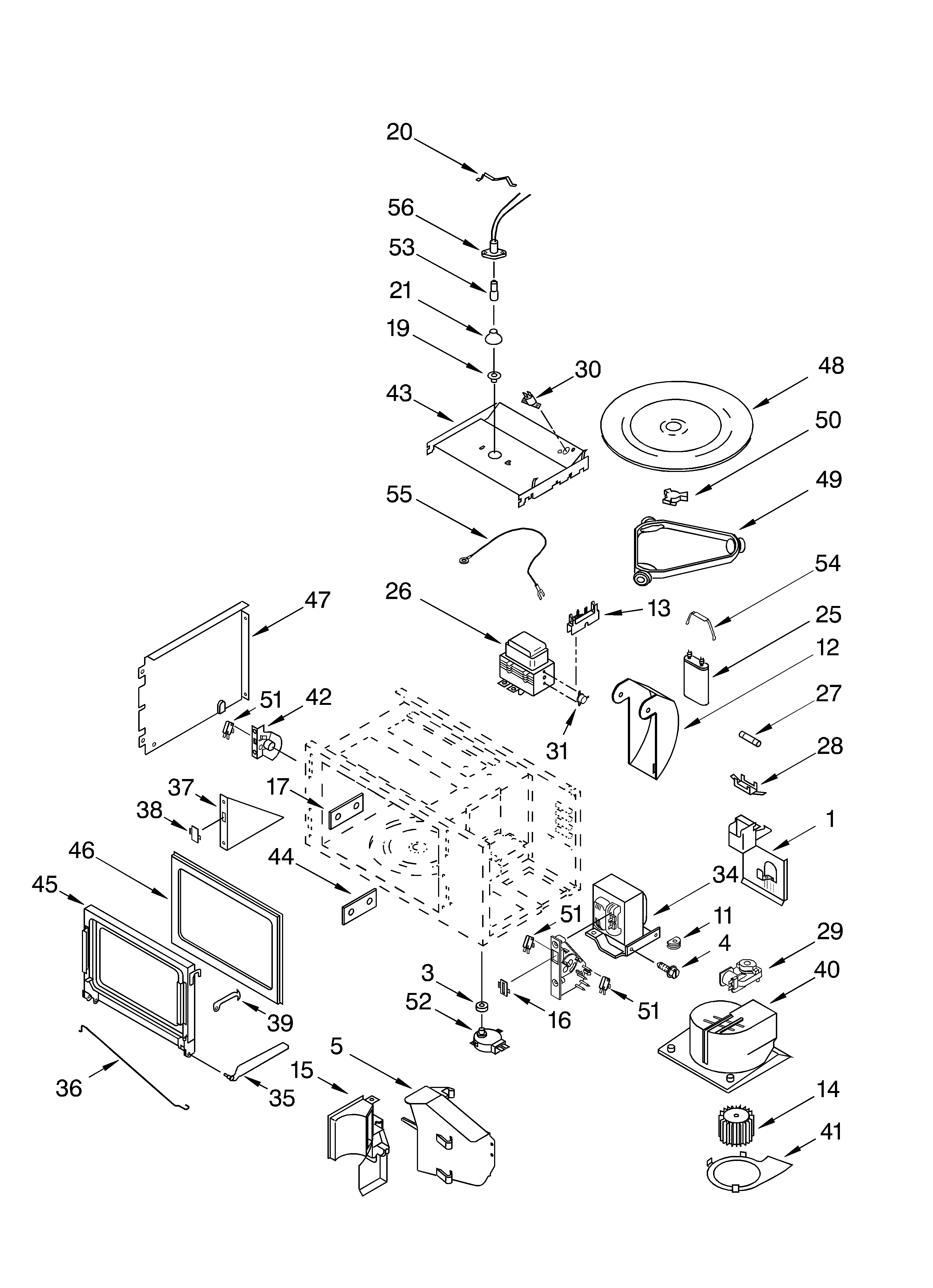 Whirlpool GMC275PDS07 cabinet and stirrer parts diagram