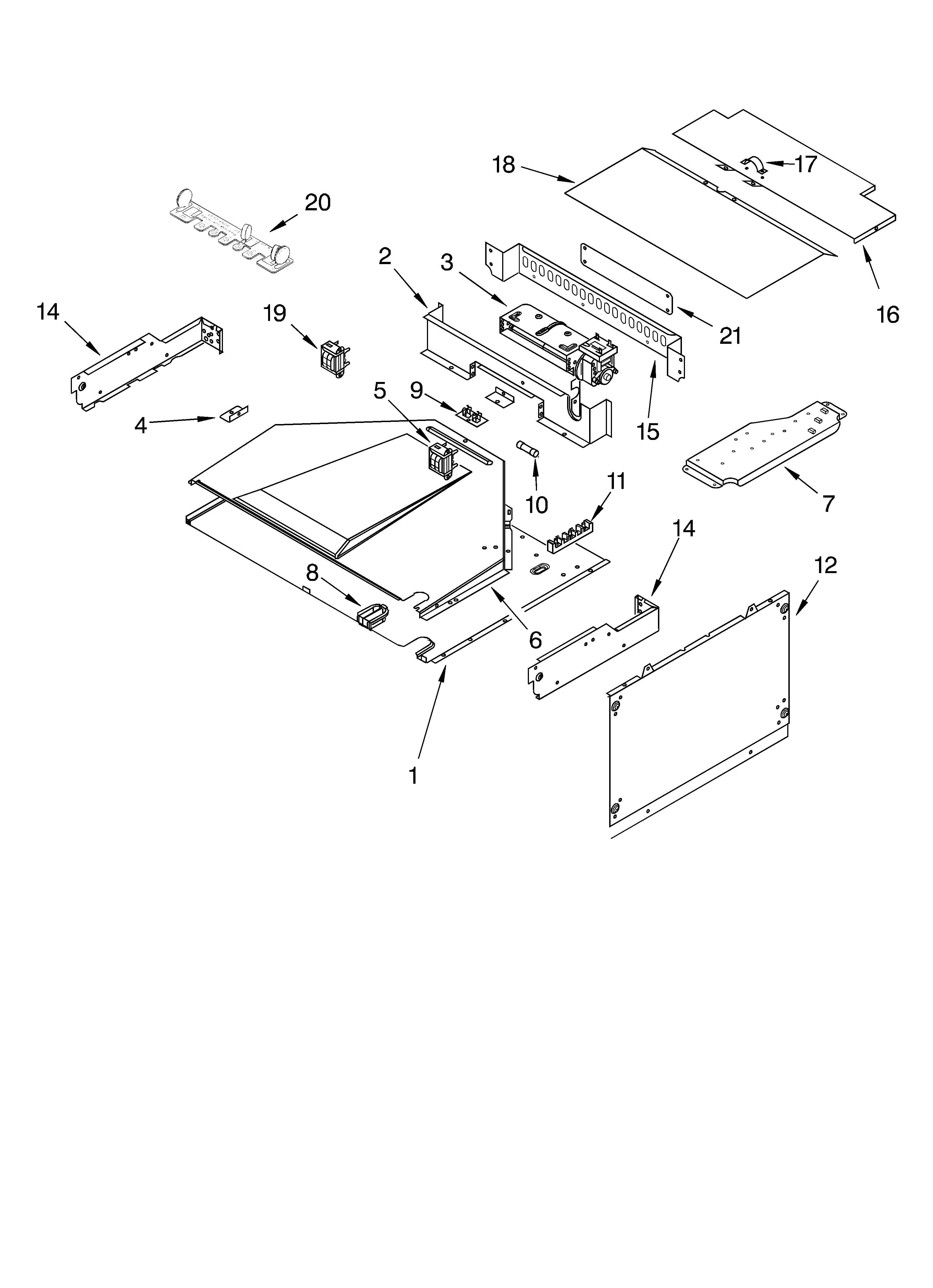 Whirlpool GMC275PDS07 top venting parts, optional parts diagram