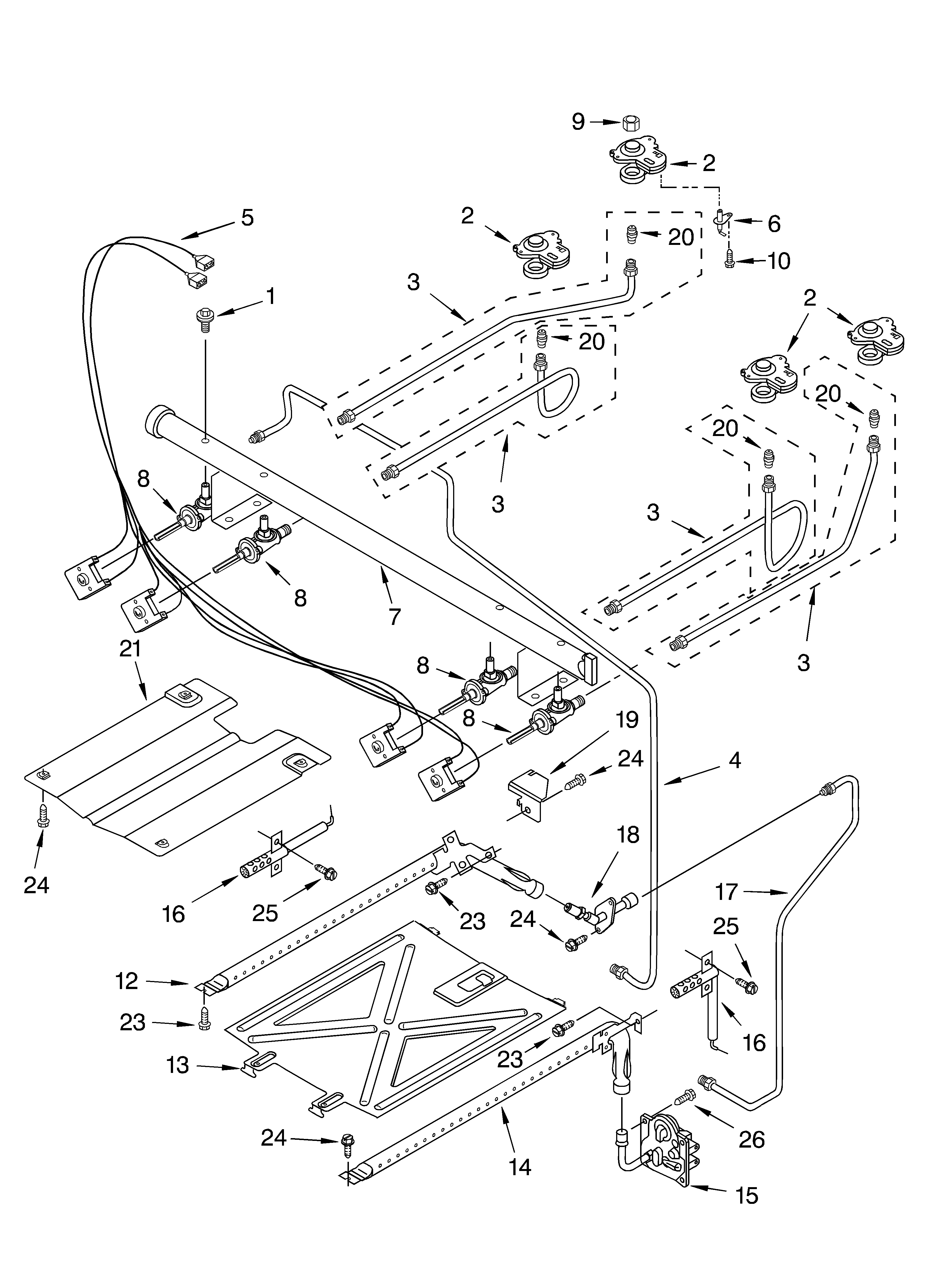 Whirlpool GS470LEMB0 manifold parts diagram