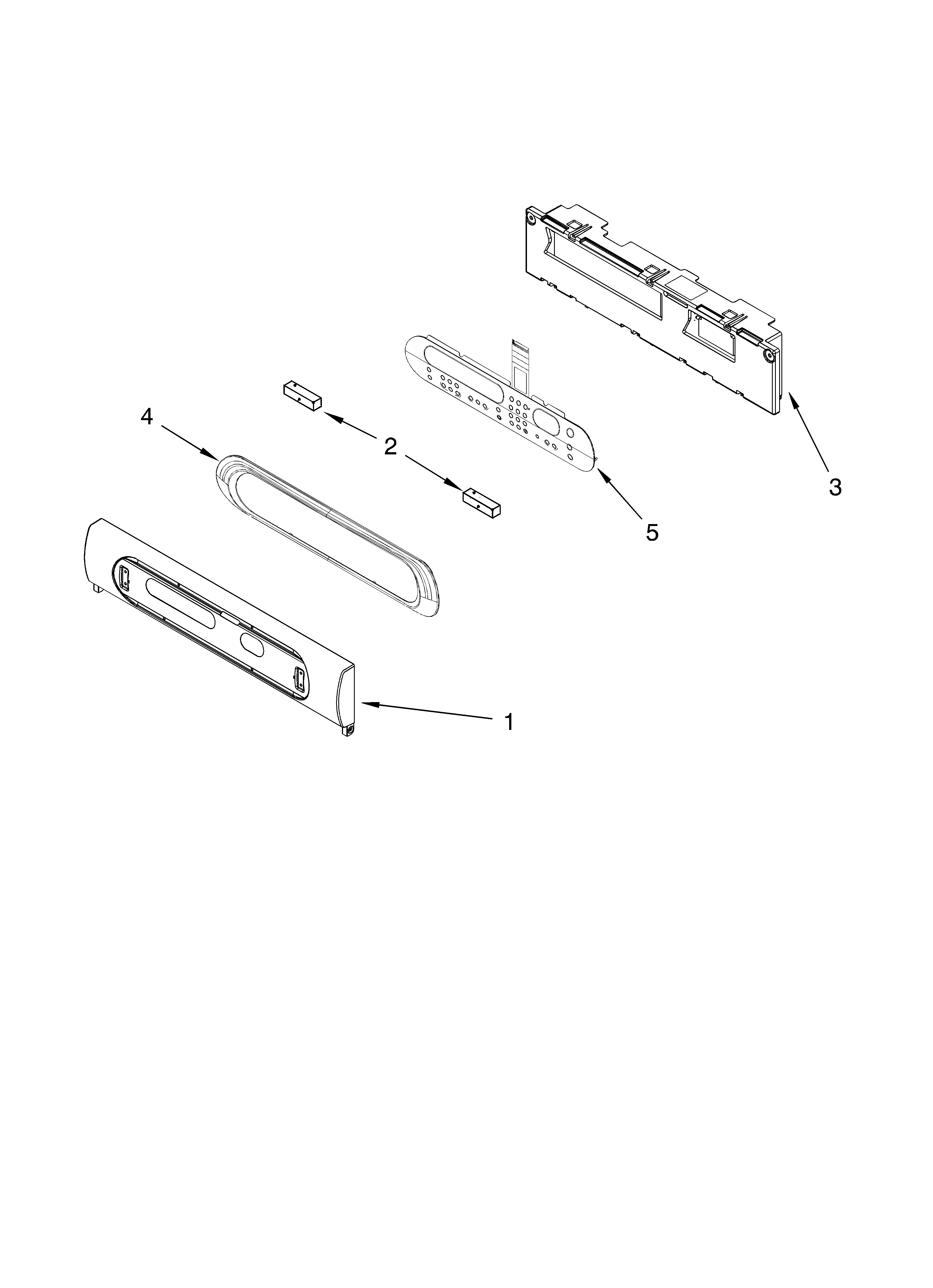 KitchenAid KEBV208MMT00 control panel parts diagram