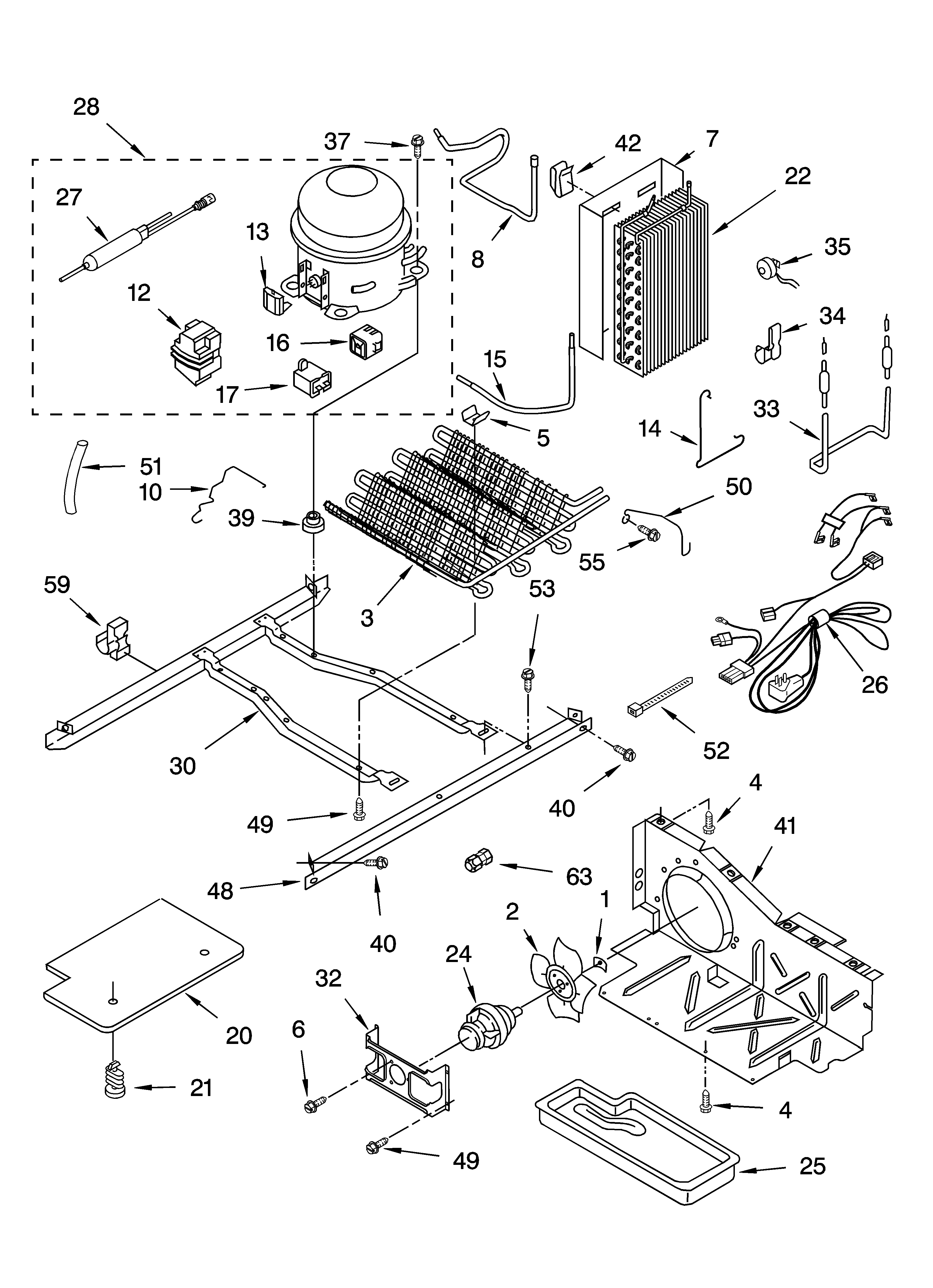 KitchenAid KSRB22FKSS04 unit parts diagram
