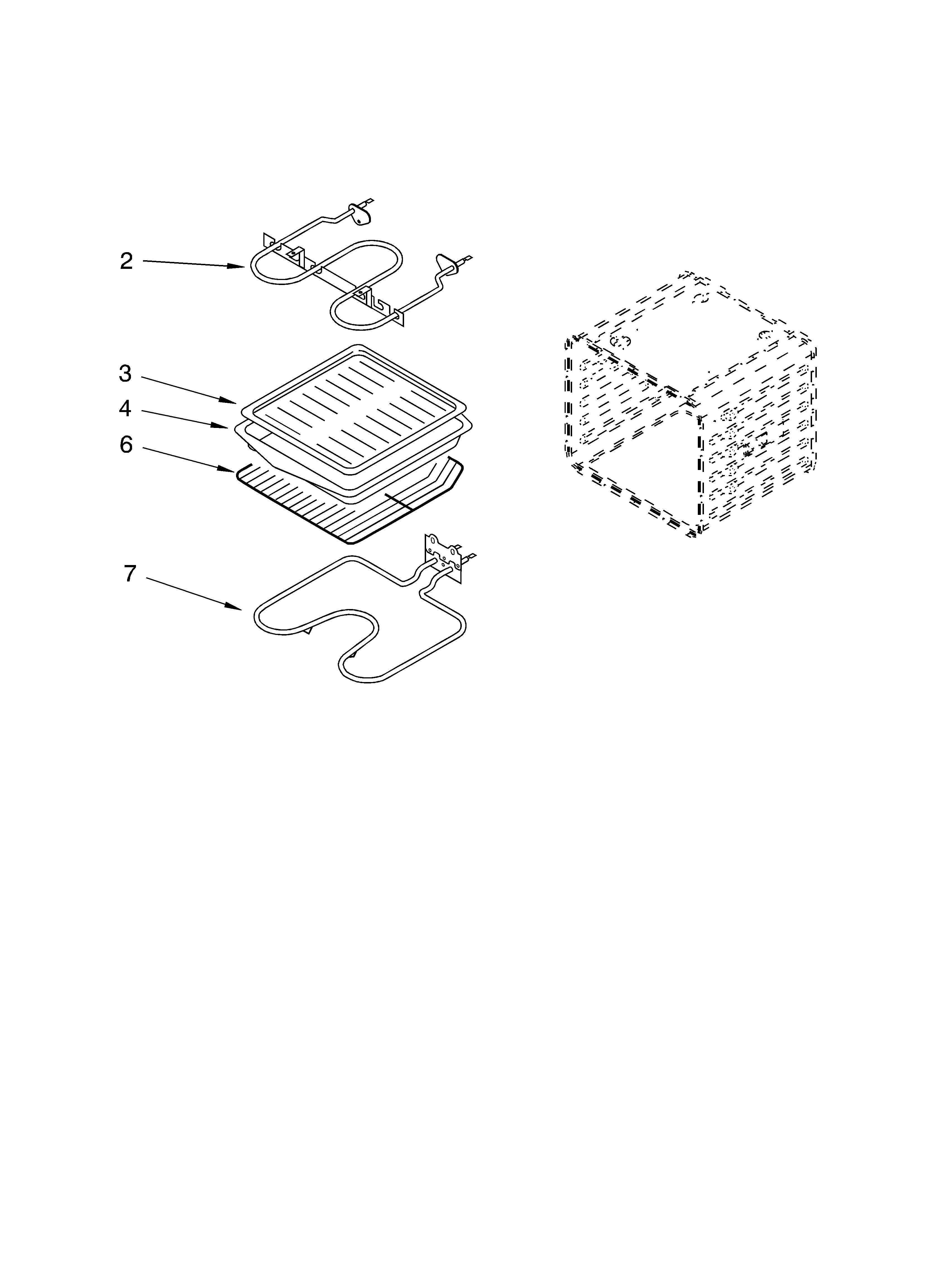Whirlpool RBD305PDQ14 internal oven parts diagram