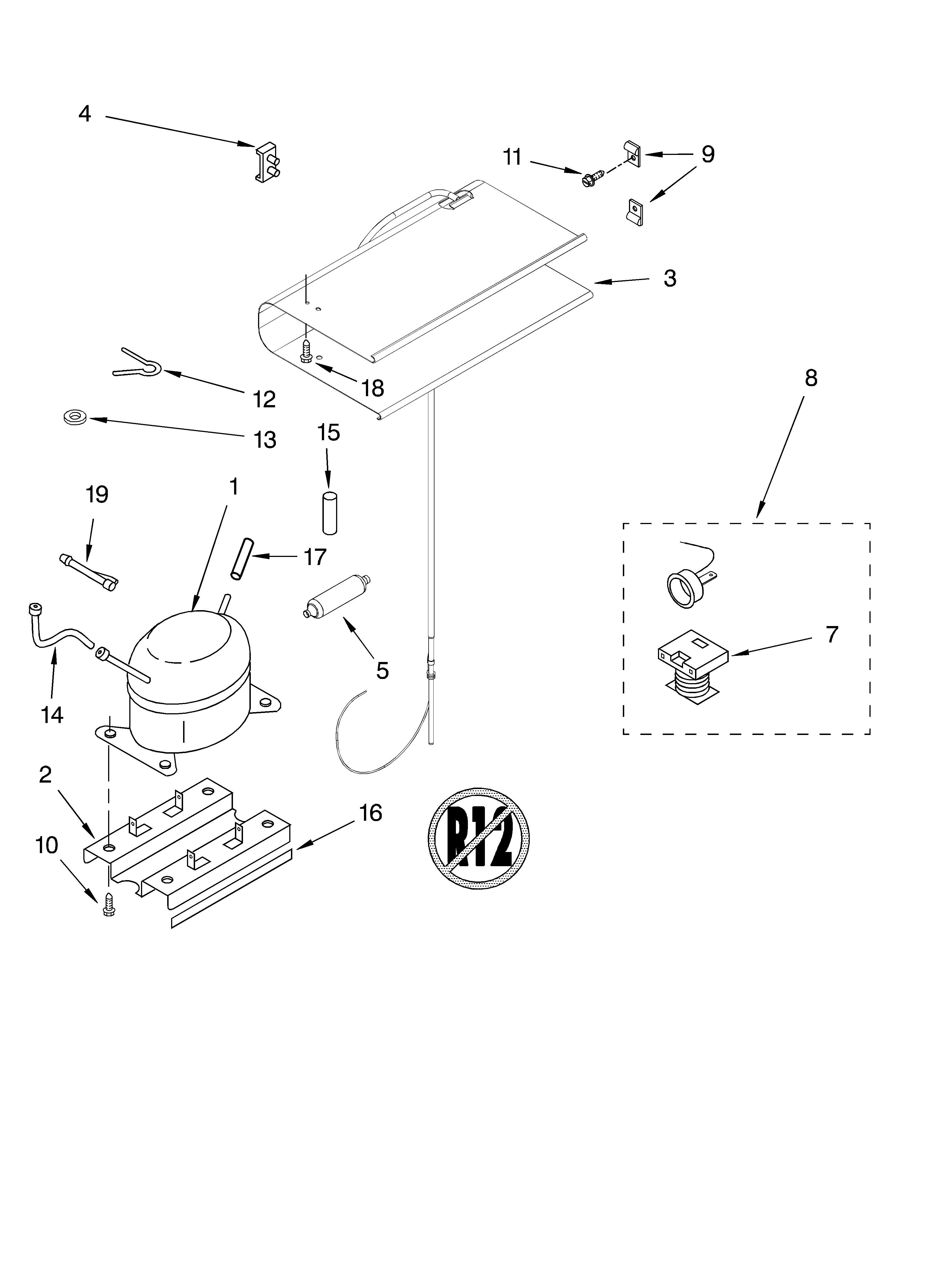 Whirlpool EL05PPXMQ00 unit parts diagram