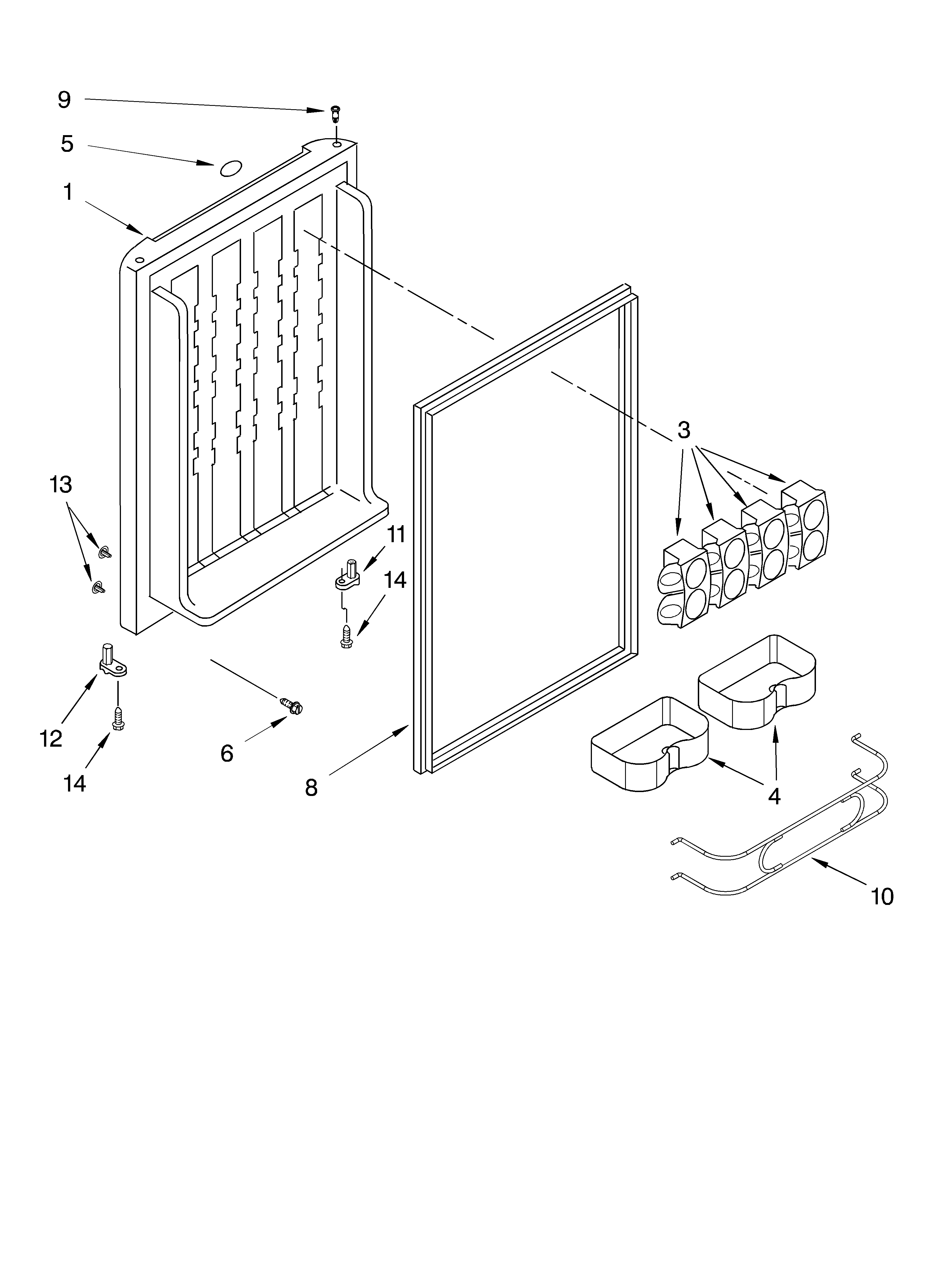 Whirlpool EL05PPXMQ00 door parts diagram