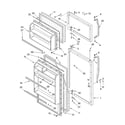 Whirlpool ET4WSKXKT03 door parts diagram