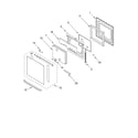 Whirlpool GMC305PDB07 oven door parts diagram