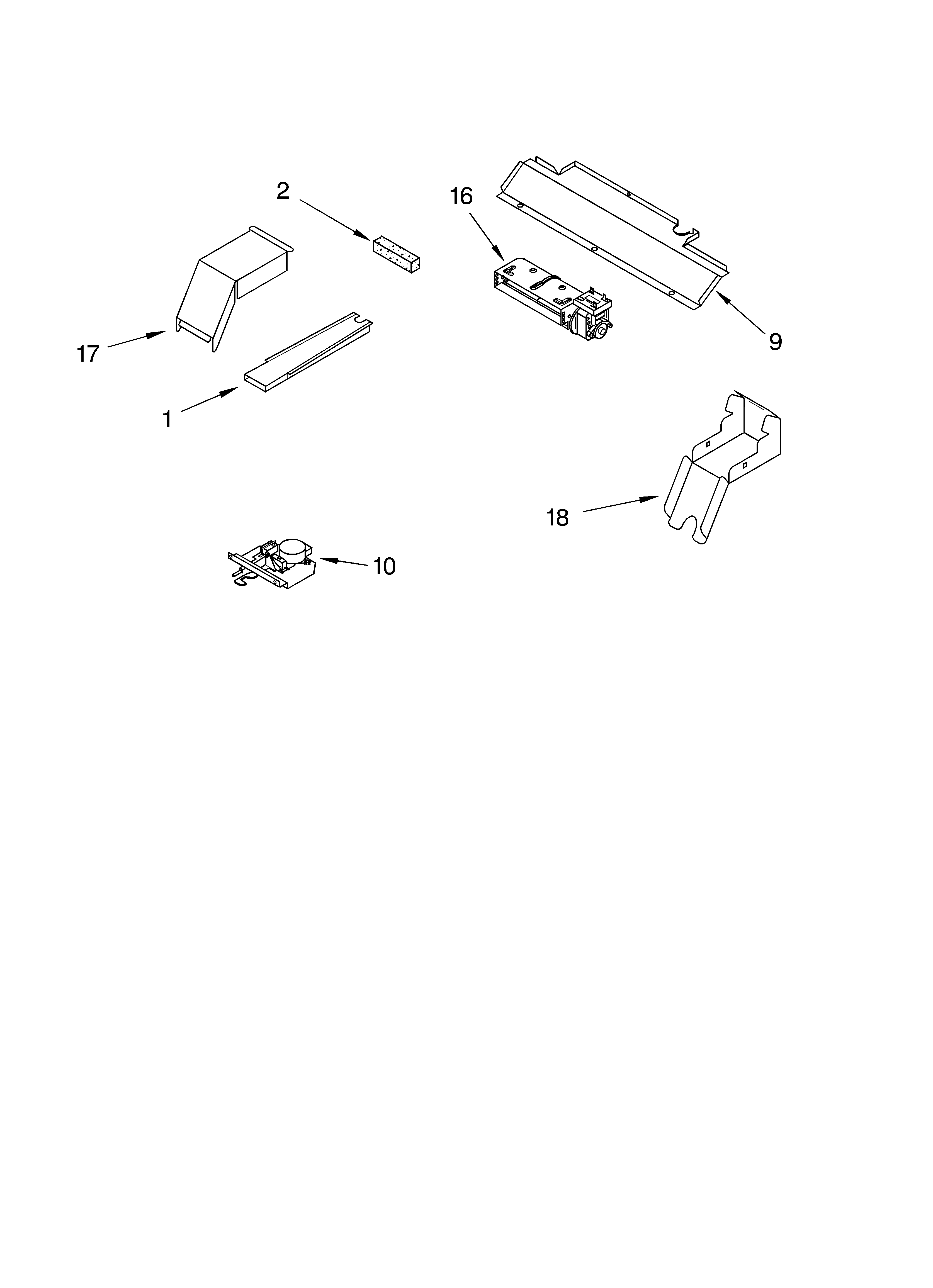 Whirlpool GMC305PDT07 latch parts diagram