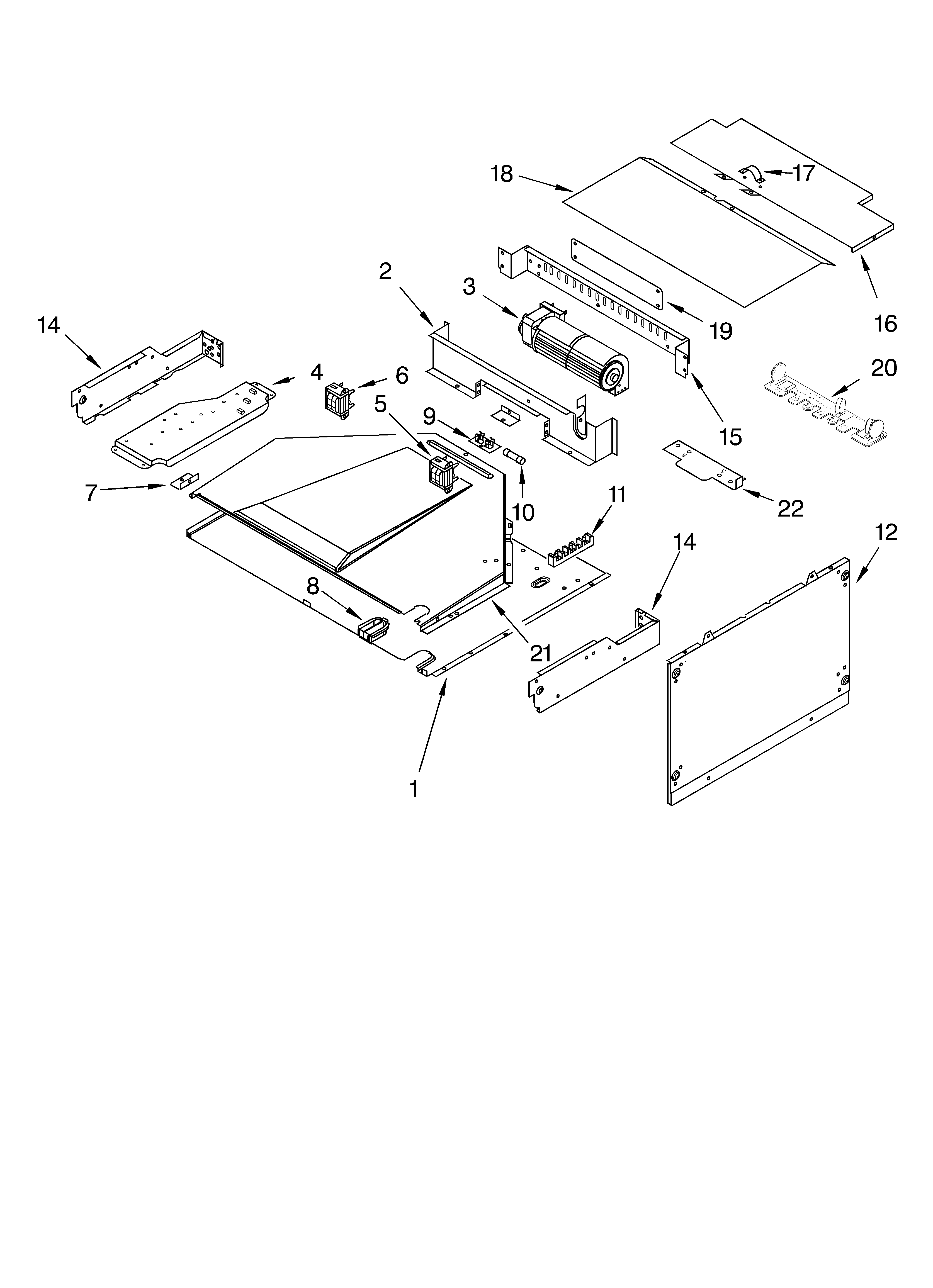 Whirlpool GMC305PDT07 top venting parts, optional parts diagram