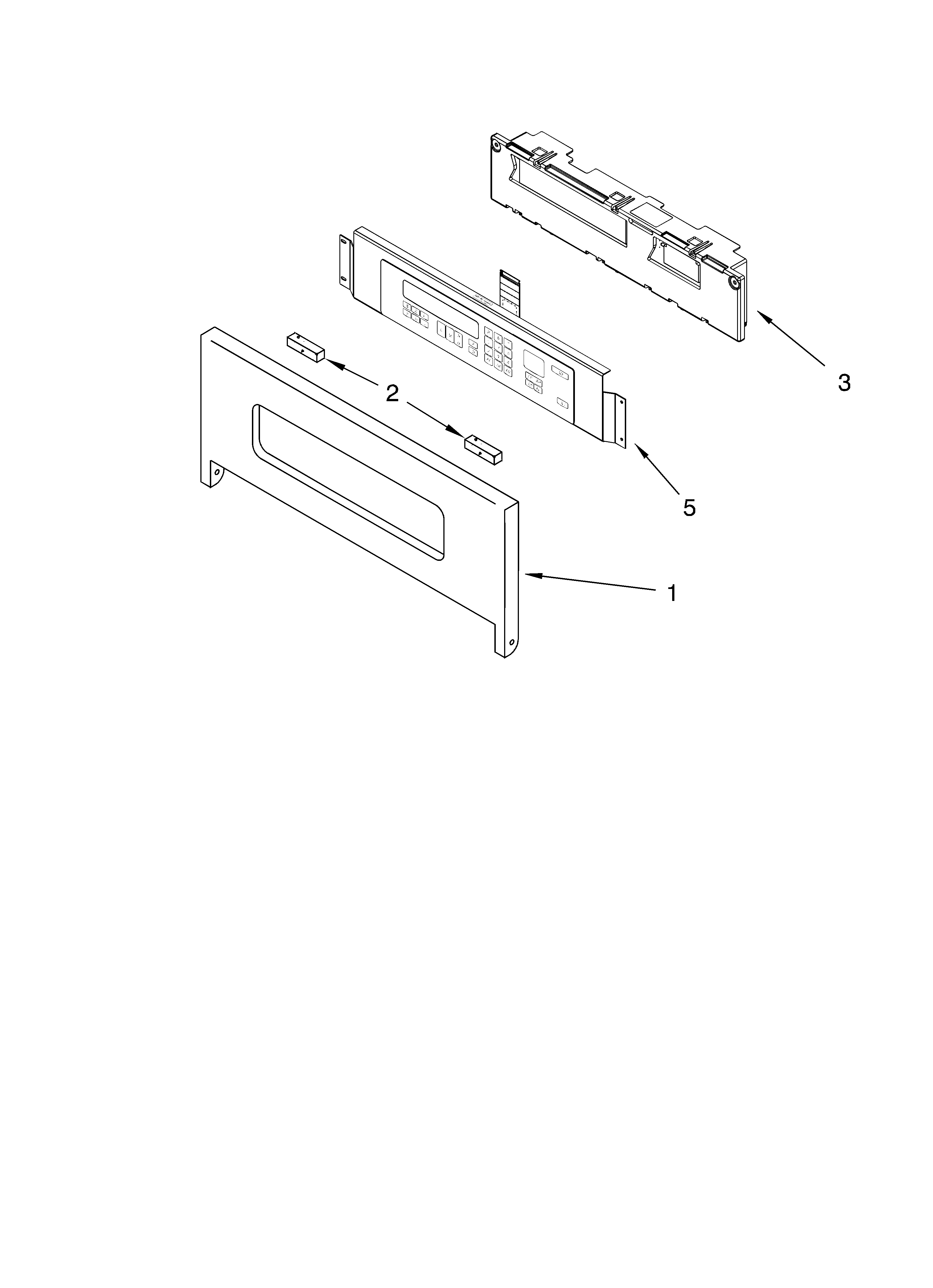 KitchenAid KEBC208KBL02 control panel parts diagram
