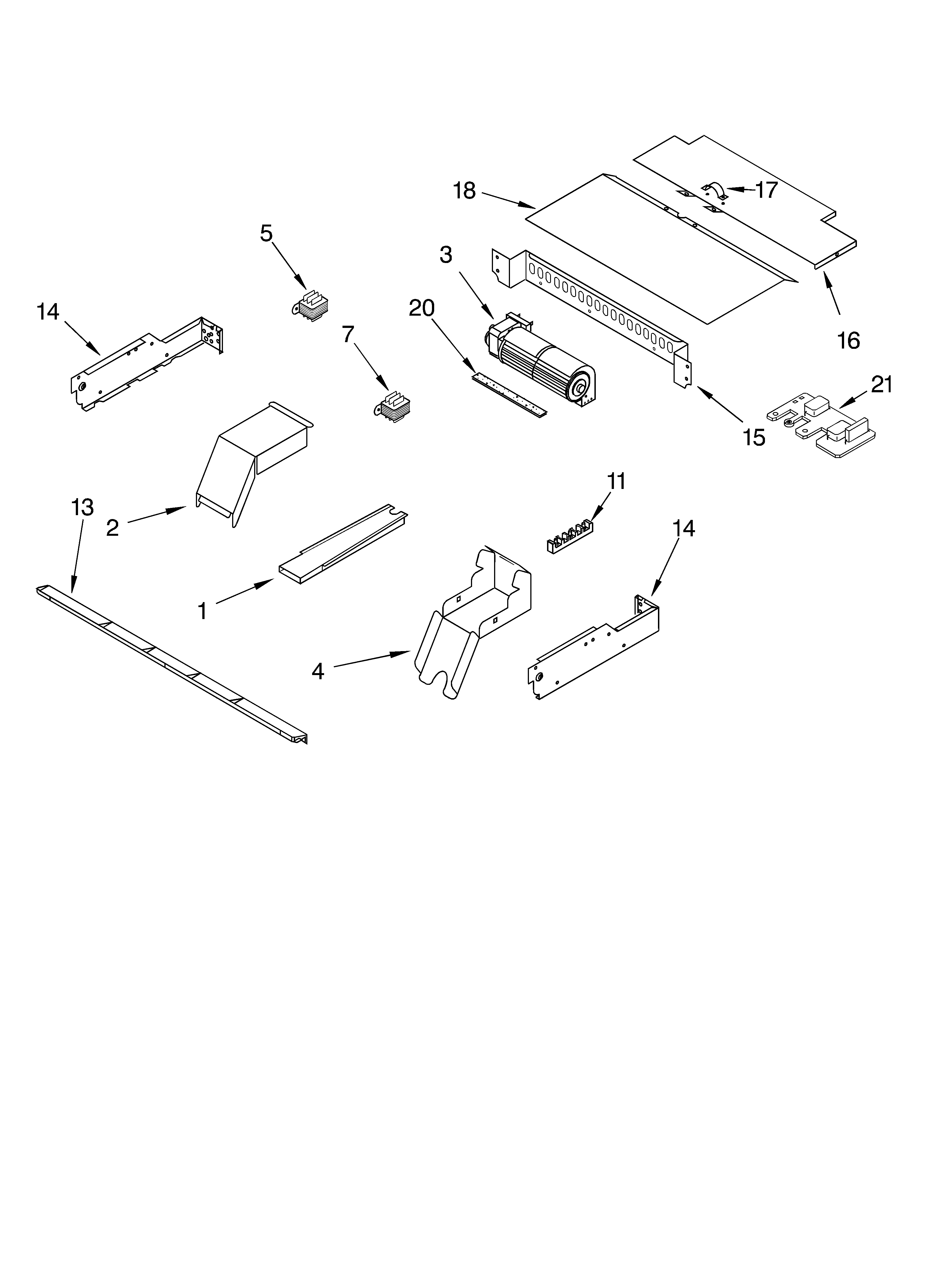 KitchenAid KEBC278KSS02 top venting parts, optional parts diagram