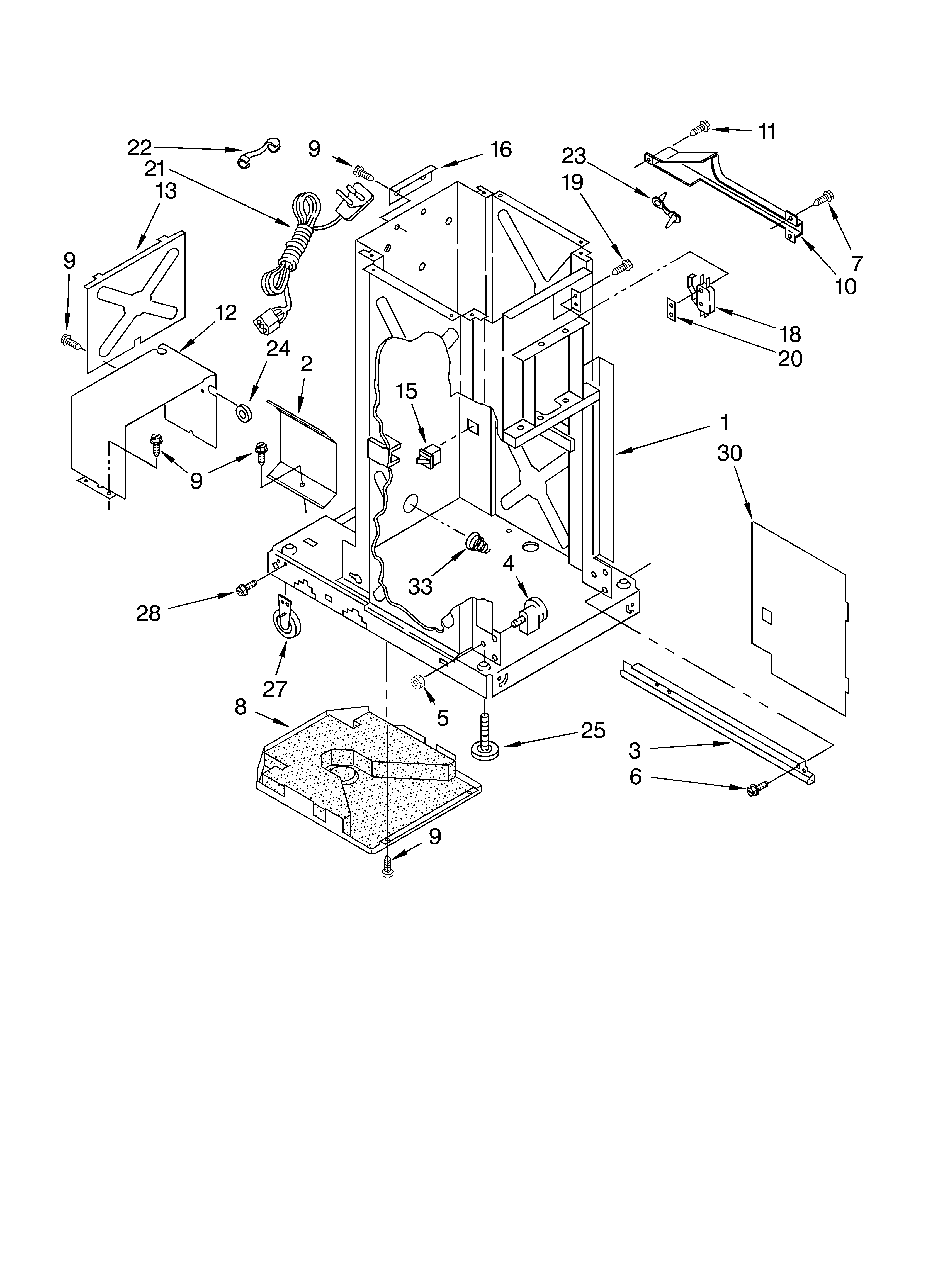 KitchenAid KUCC151LSS0 frame parts diagram