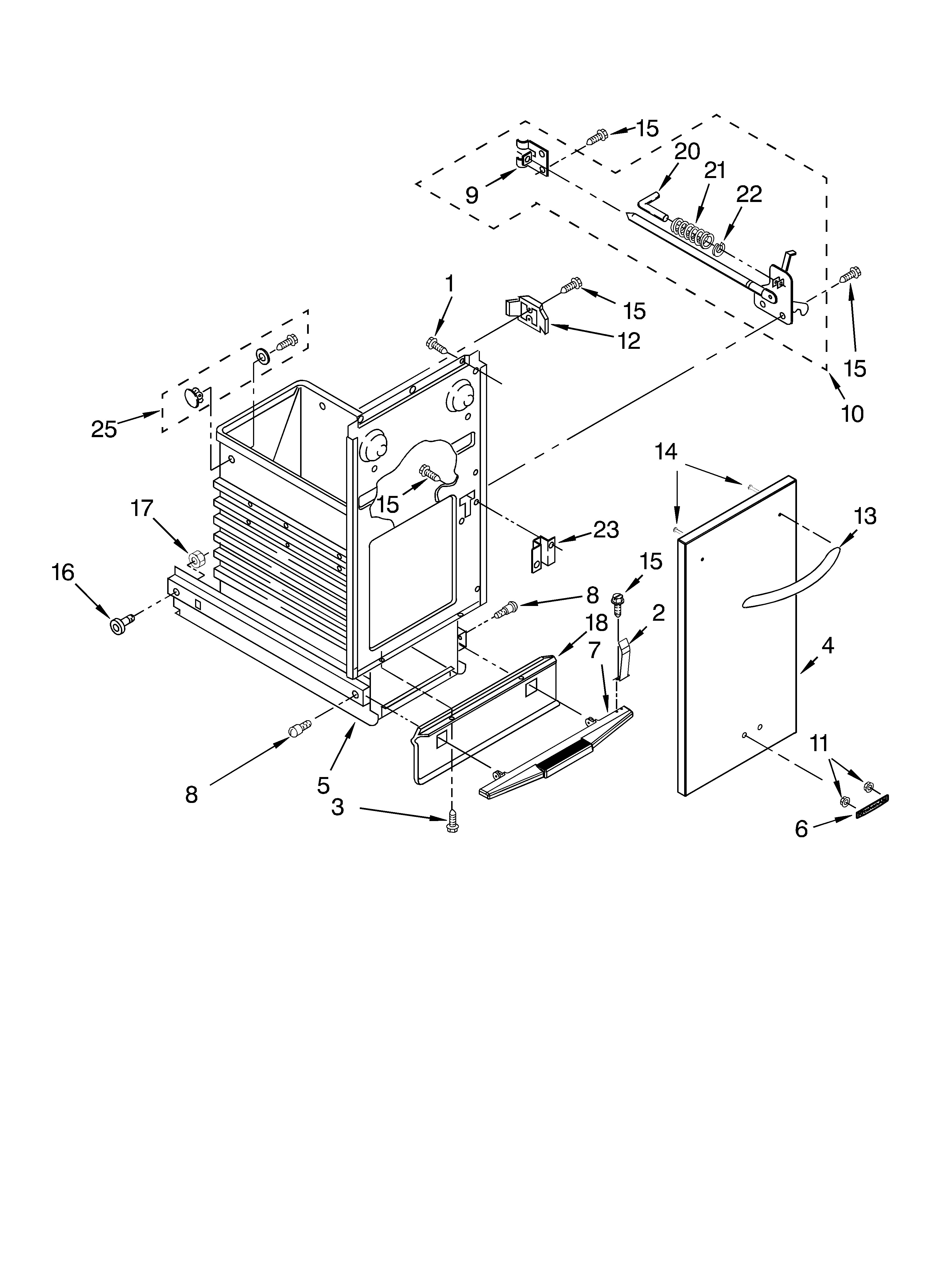 KitchenAid KUCC151LSS0 container parts diagram