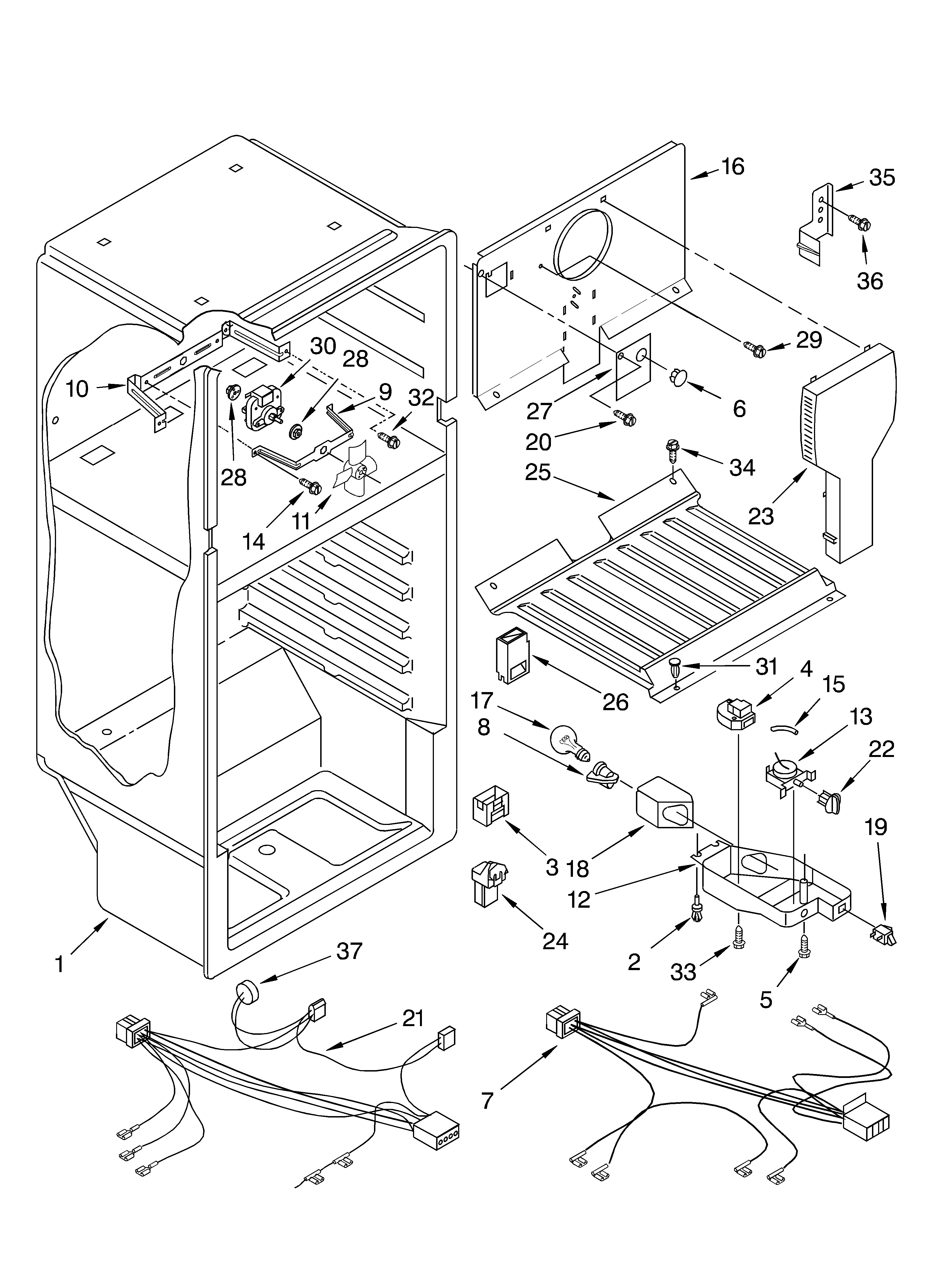 Roper RT14DKYKZ02 liner parts diagram