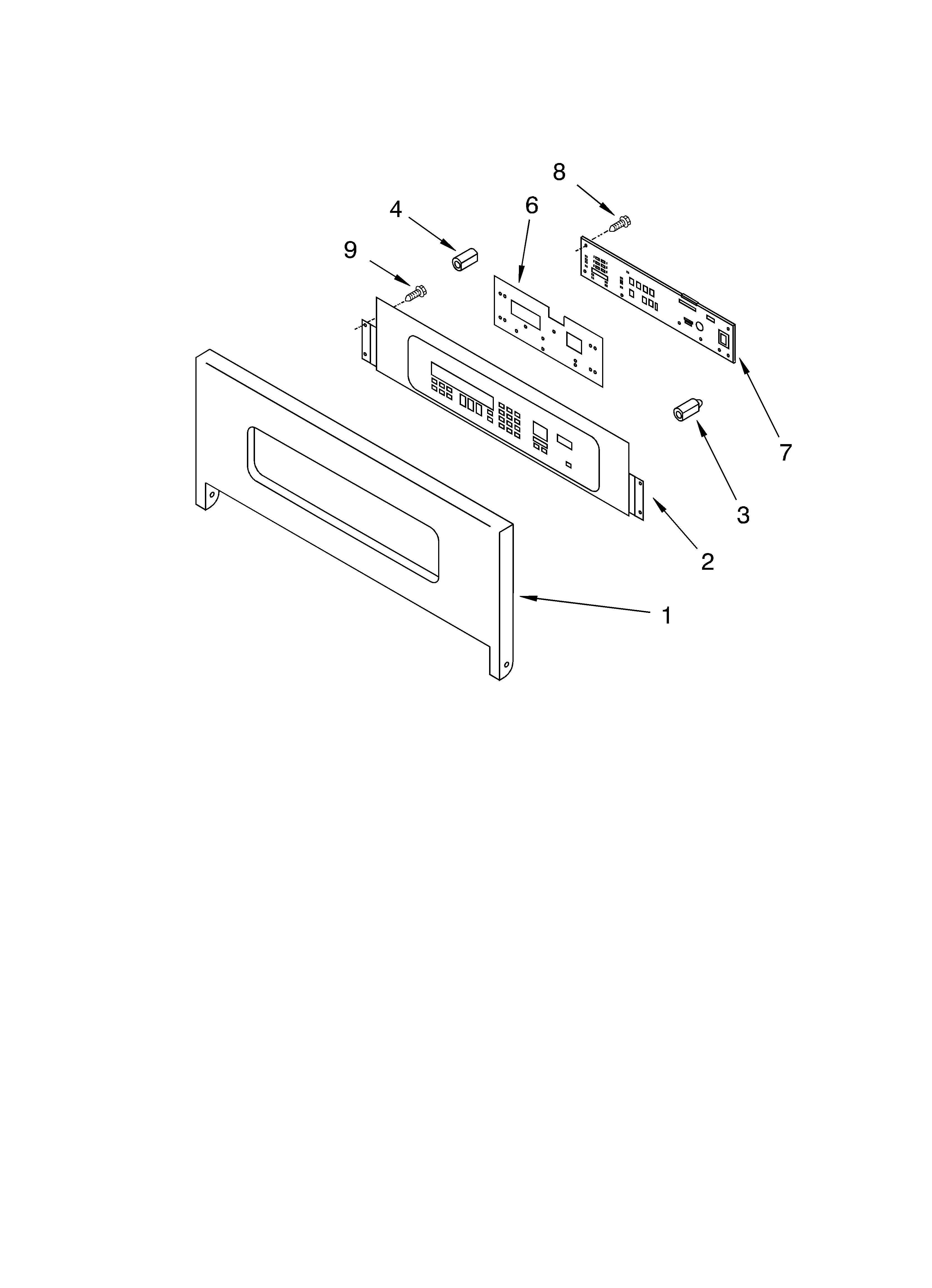 KitchenAid KBMC140HBT03 control panel parts diagram