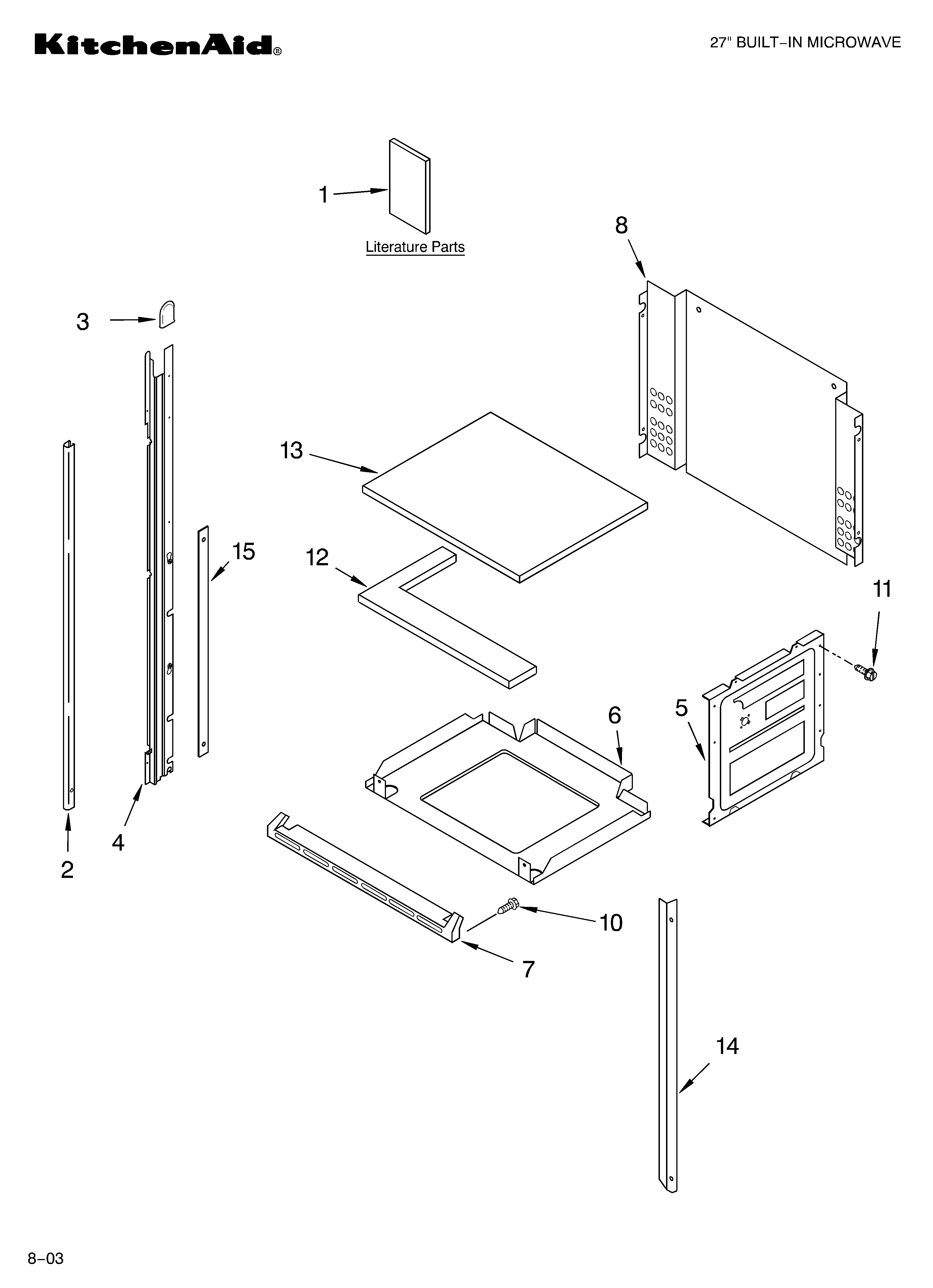 KitchenAid KBMC147HWH2 oven parts diagram