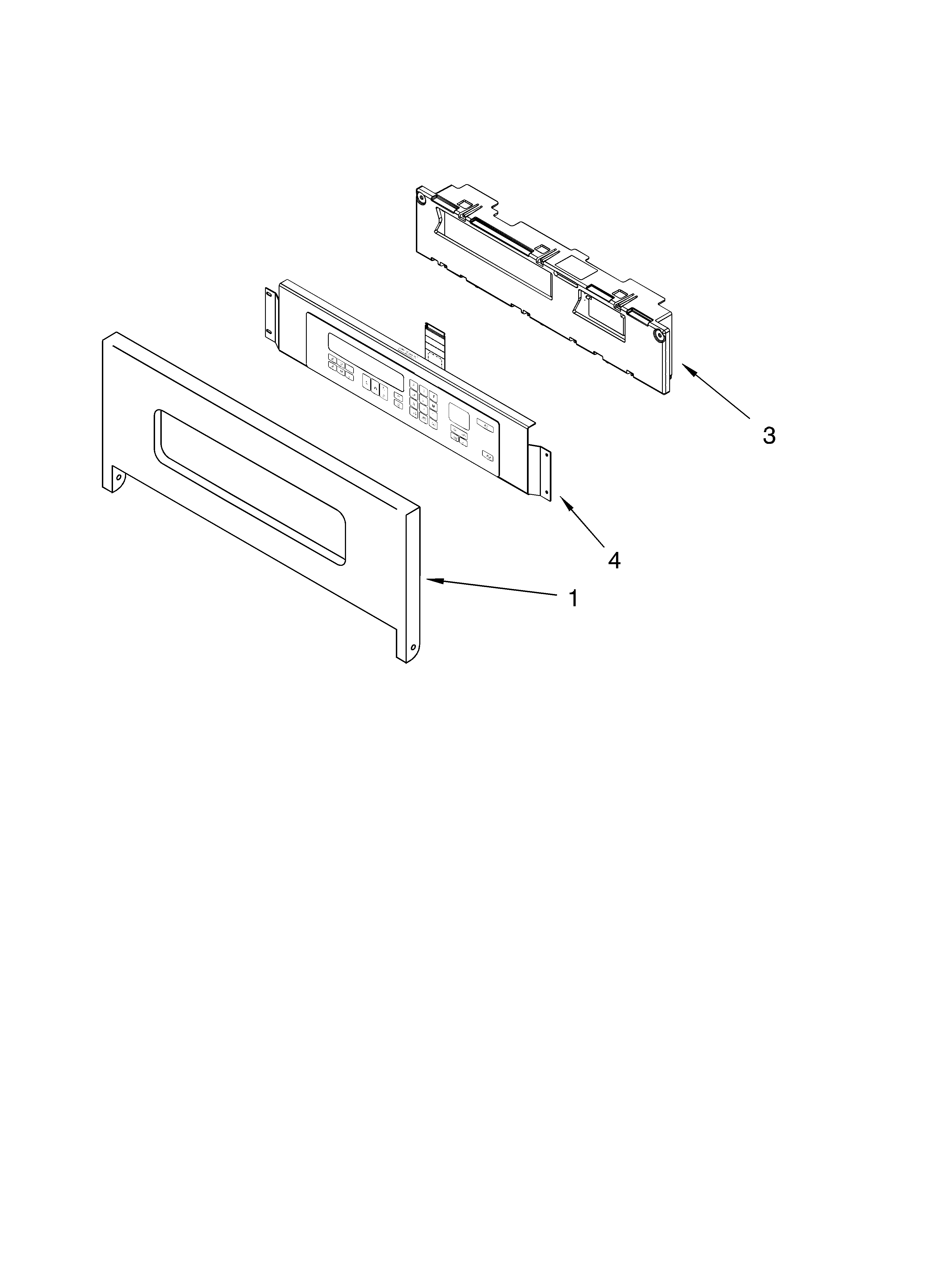 KitchenAid KEBC101KWH03 control panel parts diagram