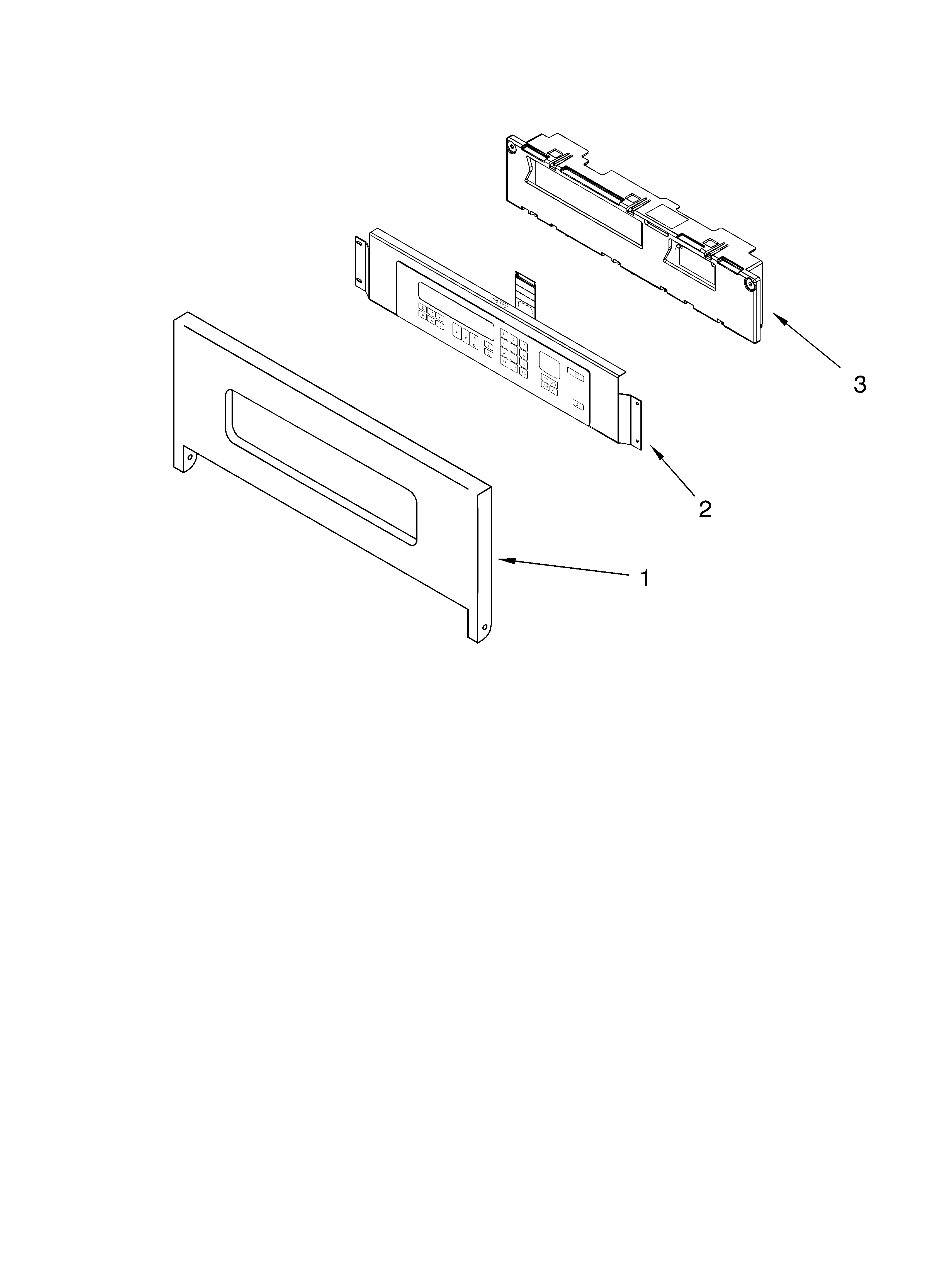KitchenAid KEBC147KWH03 control panel parts diagram