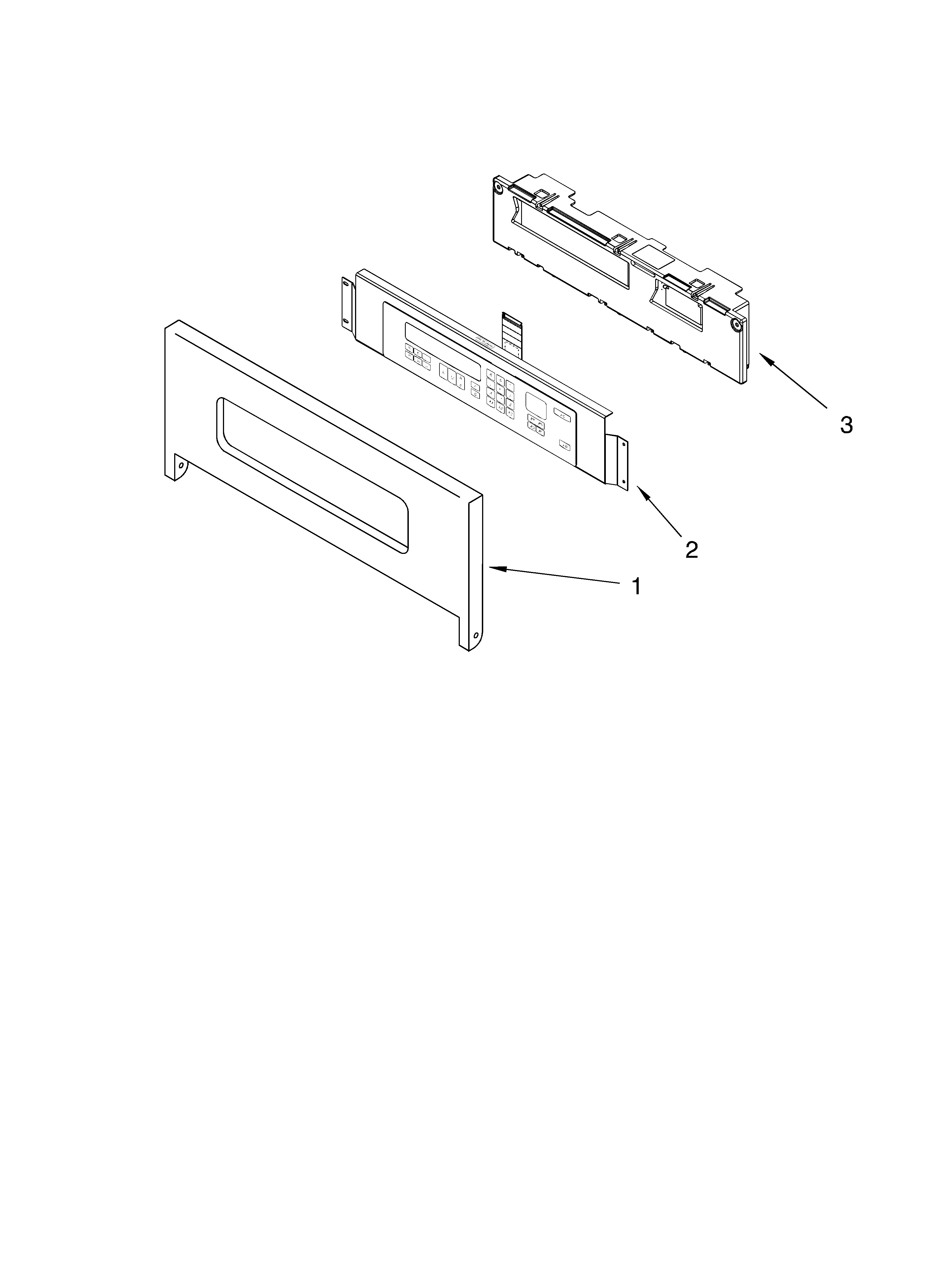 KitchenAid KEBC277KWH02 control panel parts diagram