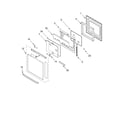 KitchenAid KEMC308KWH01 oven door parts diagram