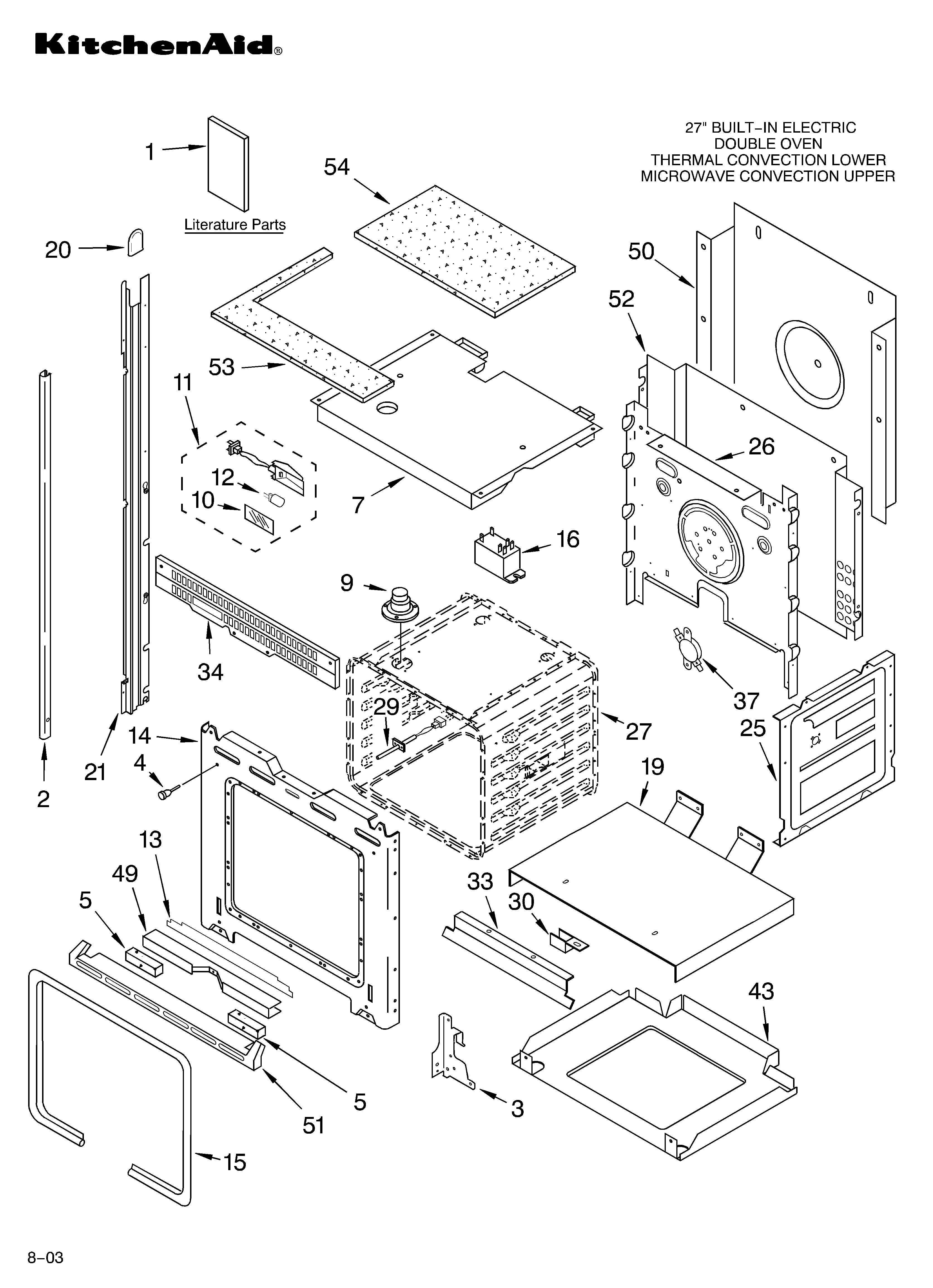 KitchenAid KEMC378KSS01 oven parts diagram