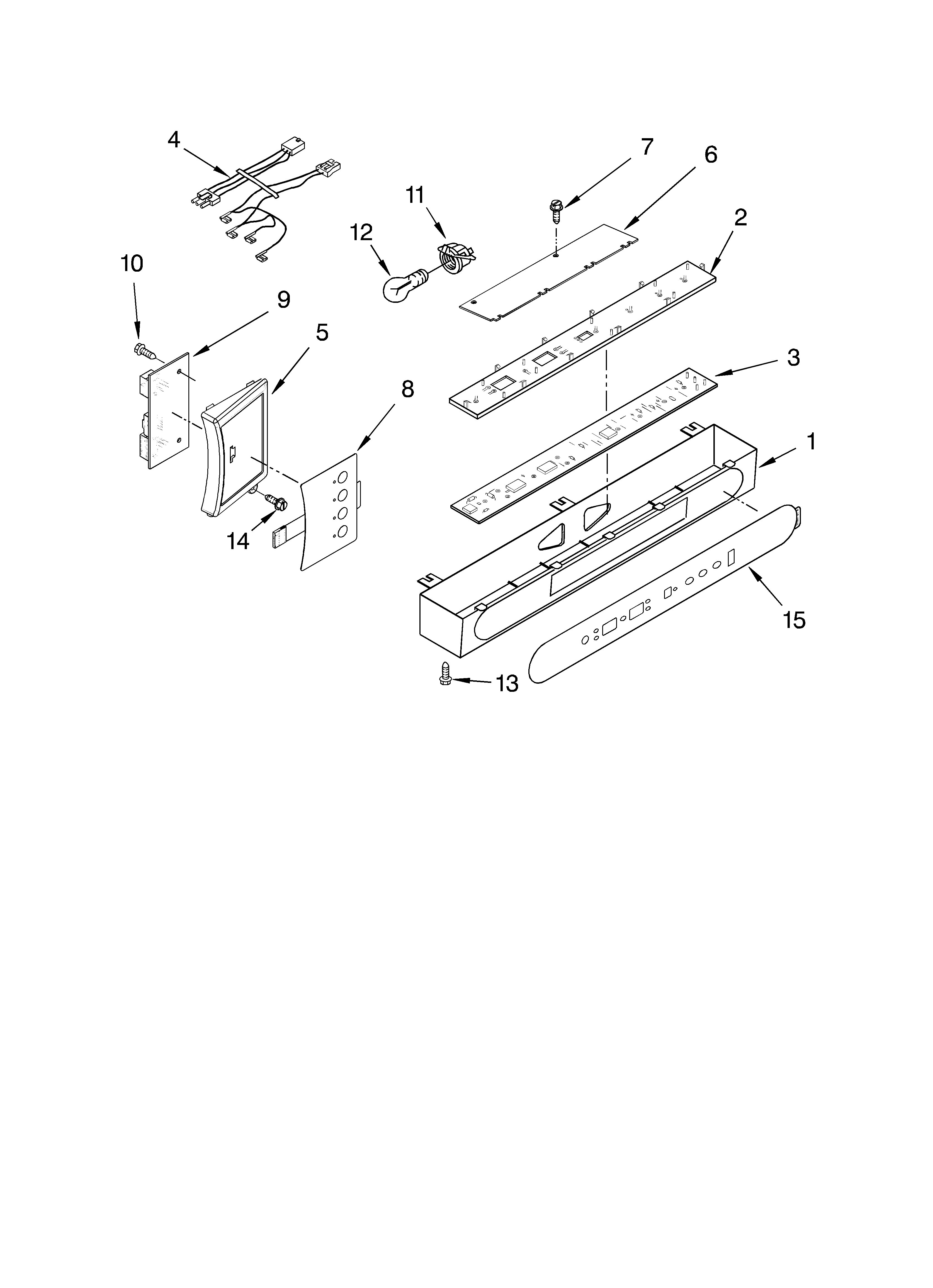 KitchenAid KSSC36QMS00 control panel parts diagram