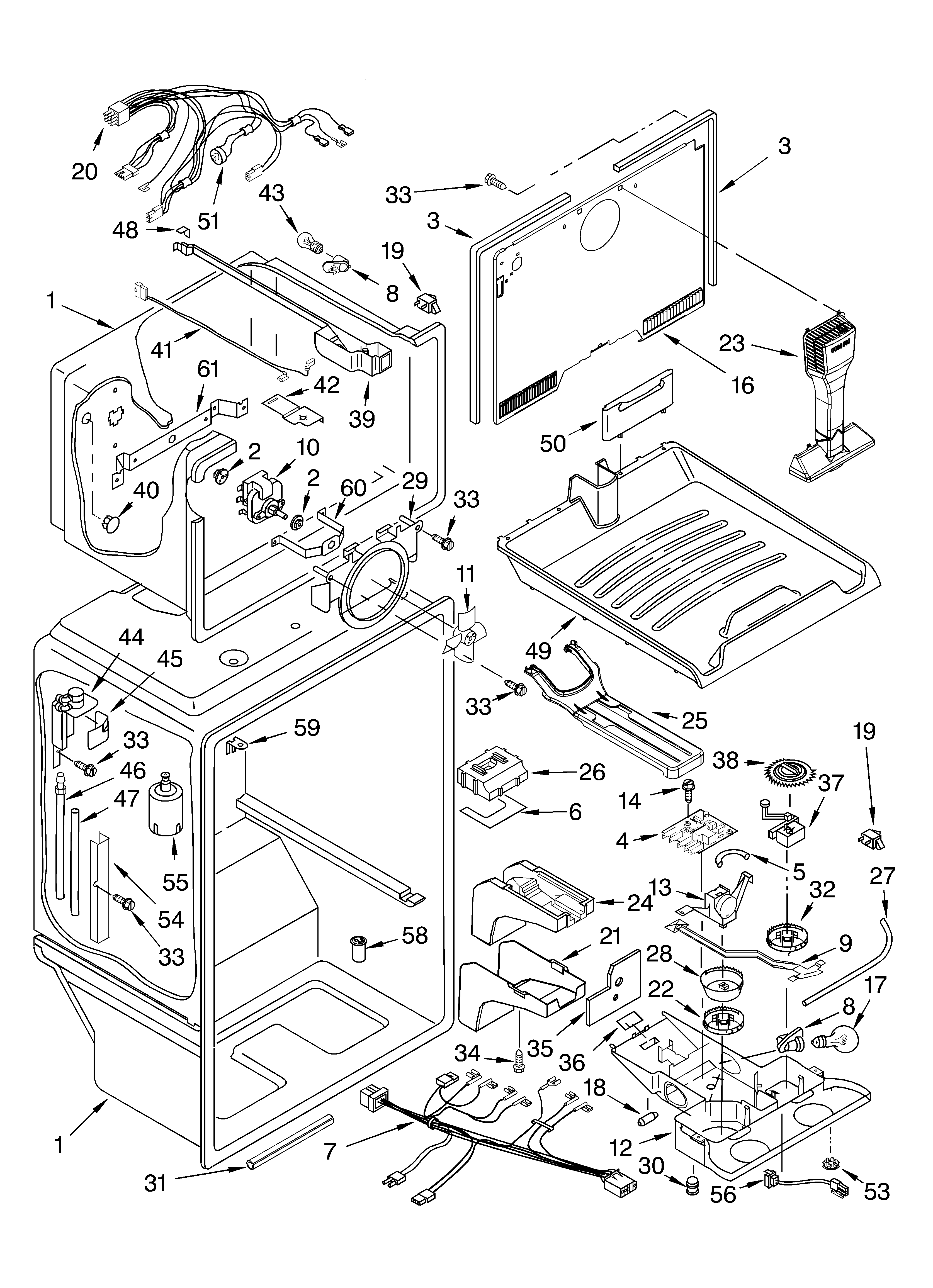 KitchenAid KTRC22ELBL02 liner parts diagram