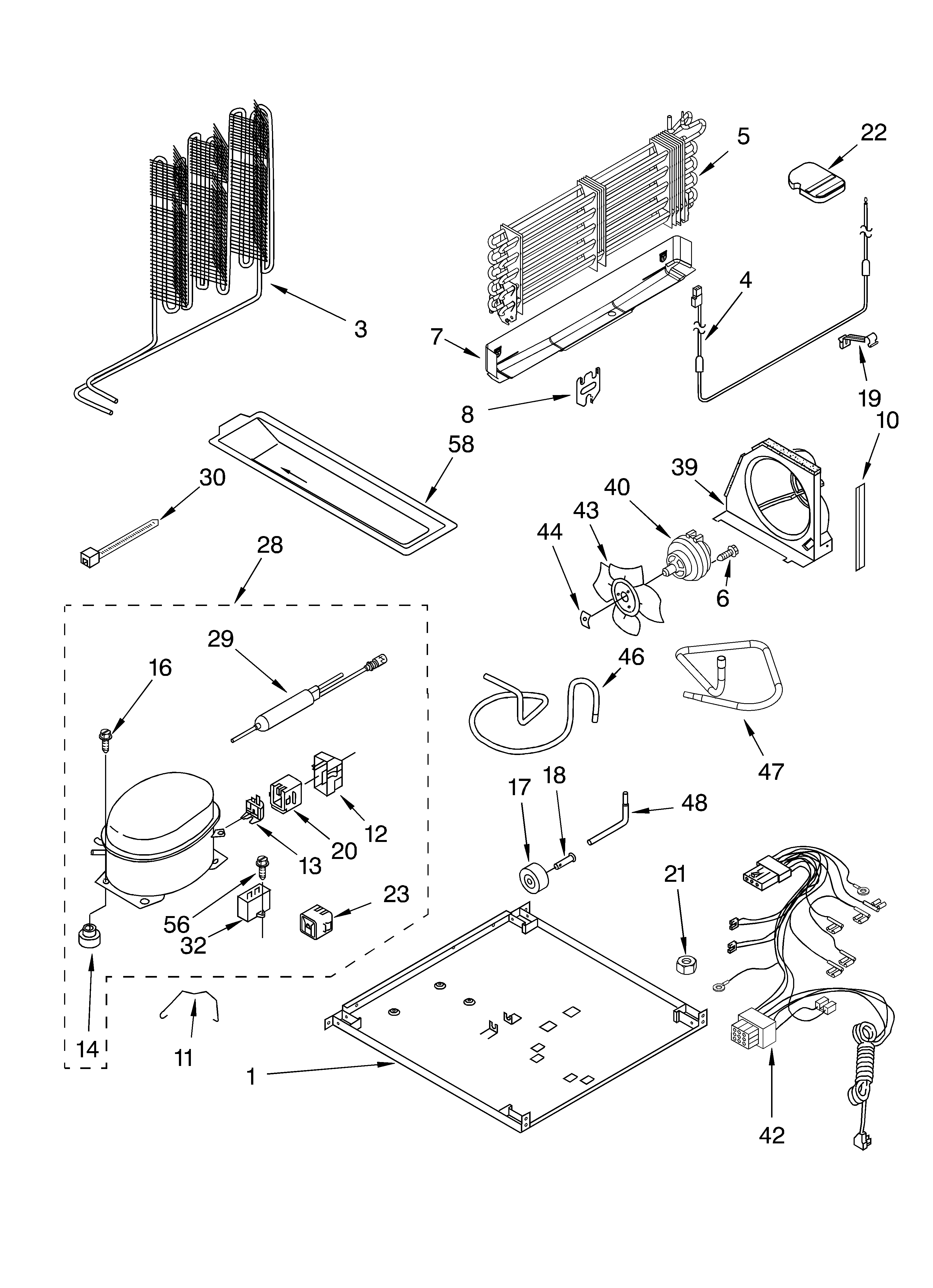 KitchenAid KTRS21KLWH01 unit parts diagram