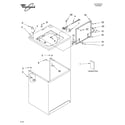 Whirlpool LSR8433KT1 top and cabinet parts diagram