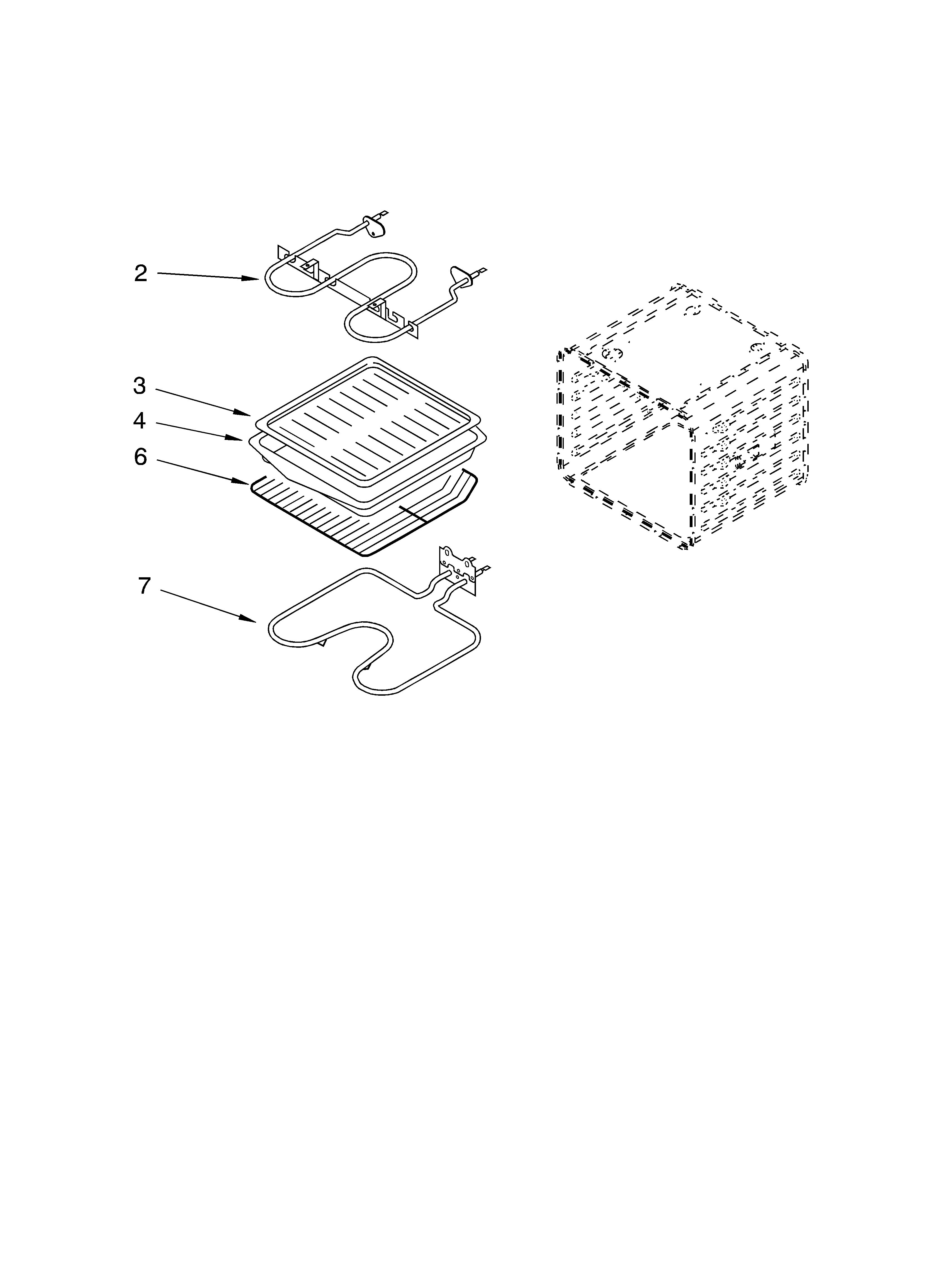 Whirlpool RBS275PDT16 internal oven parts diagram