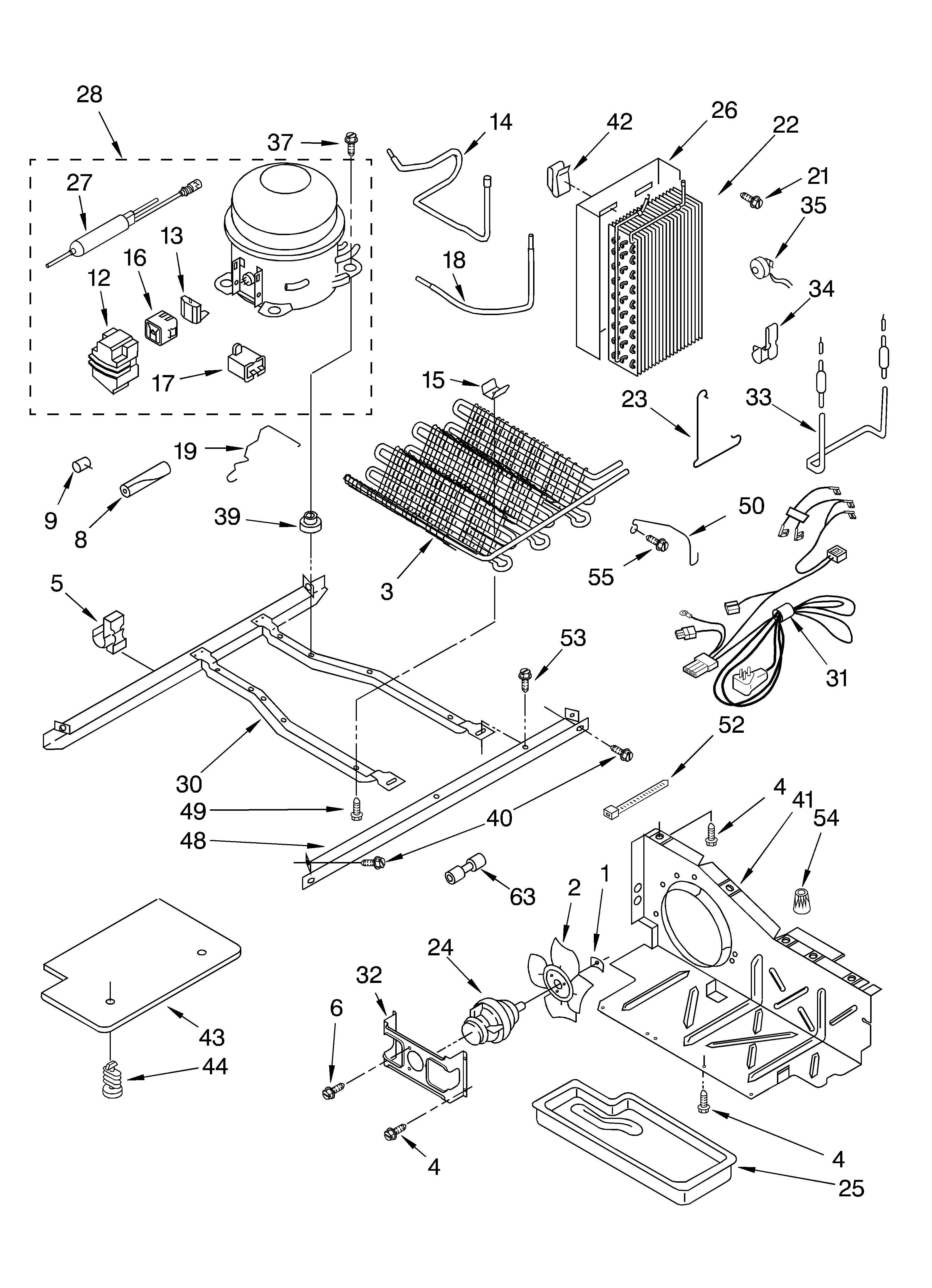 Whirlpool ED5FTGXKT02 unit parts diagram
