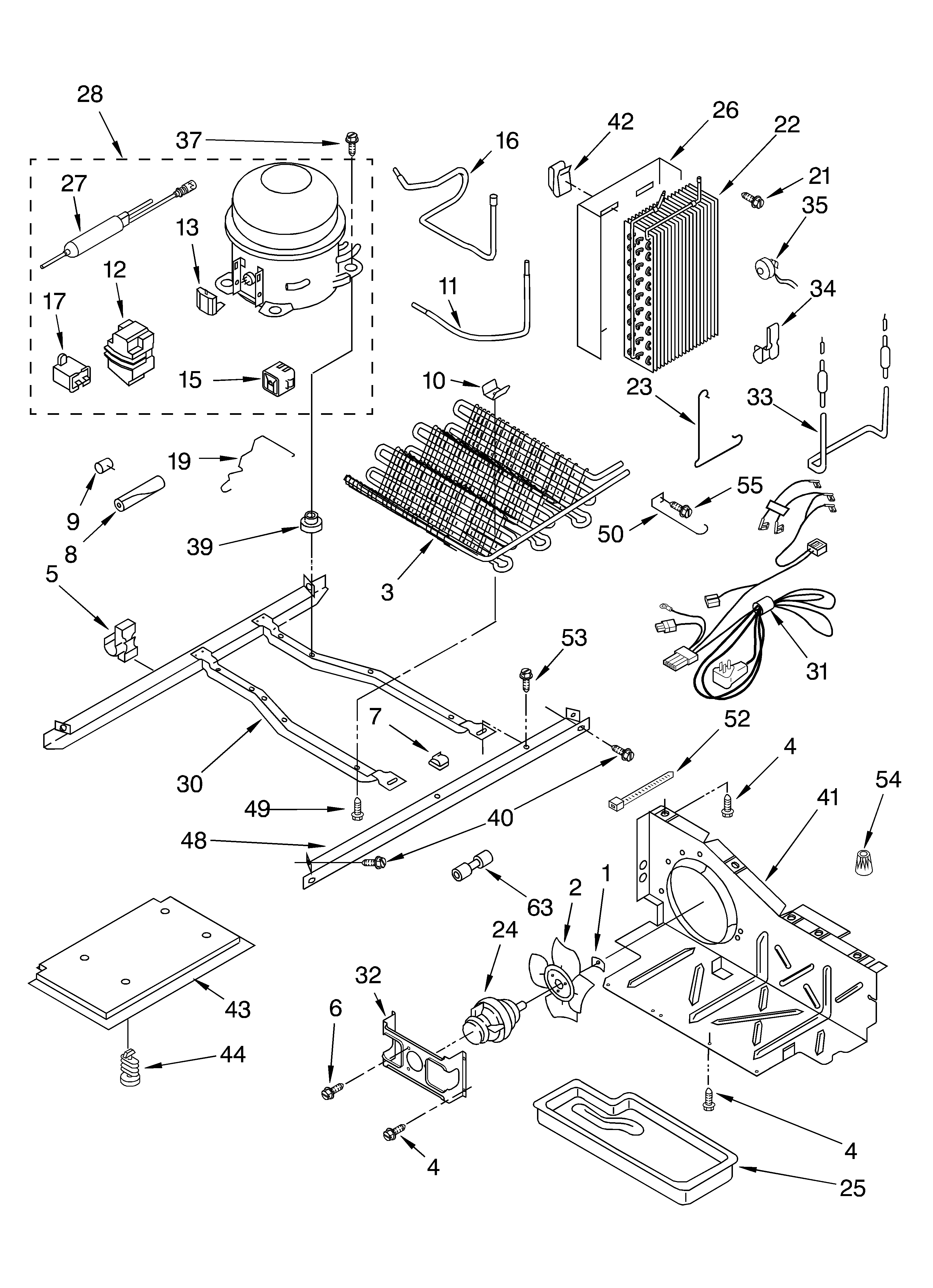 Whirlpool ED5GTQXKT02 unit parts diagram