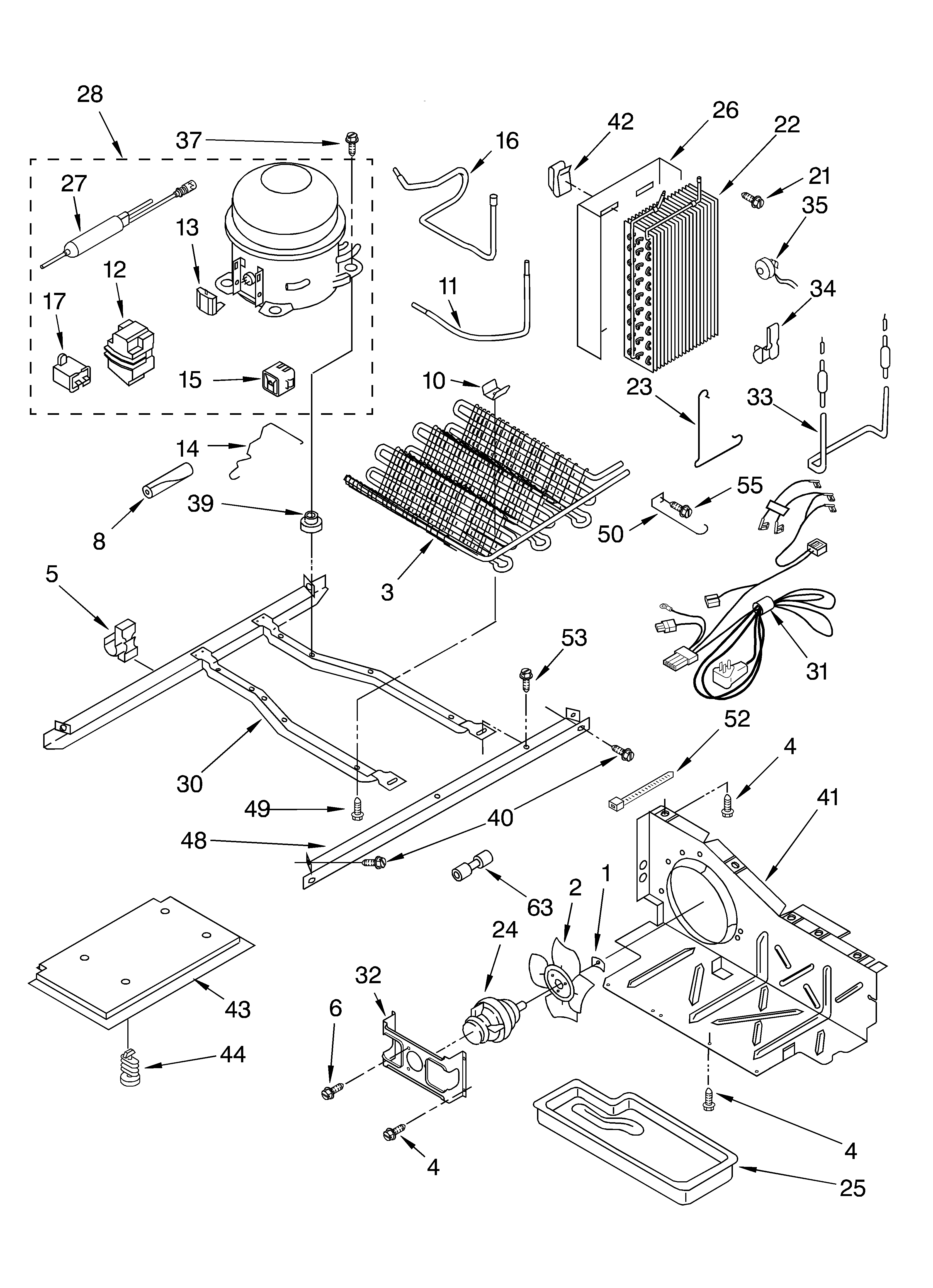 Whirlpool ED5NHGXMQ00 unit parts diagram