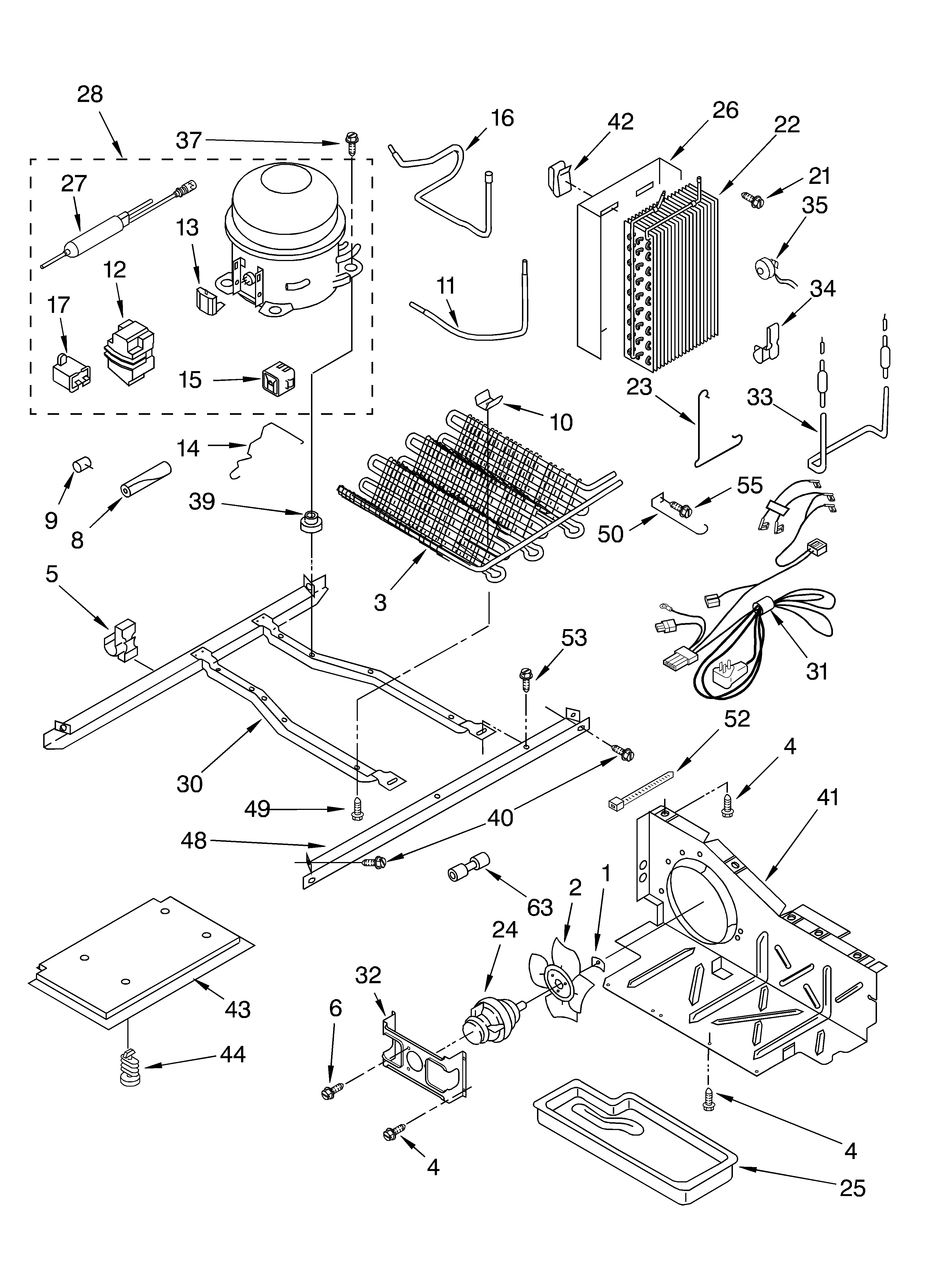 Whirlpool ED5NTQXKT02 unit parts diagram