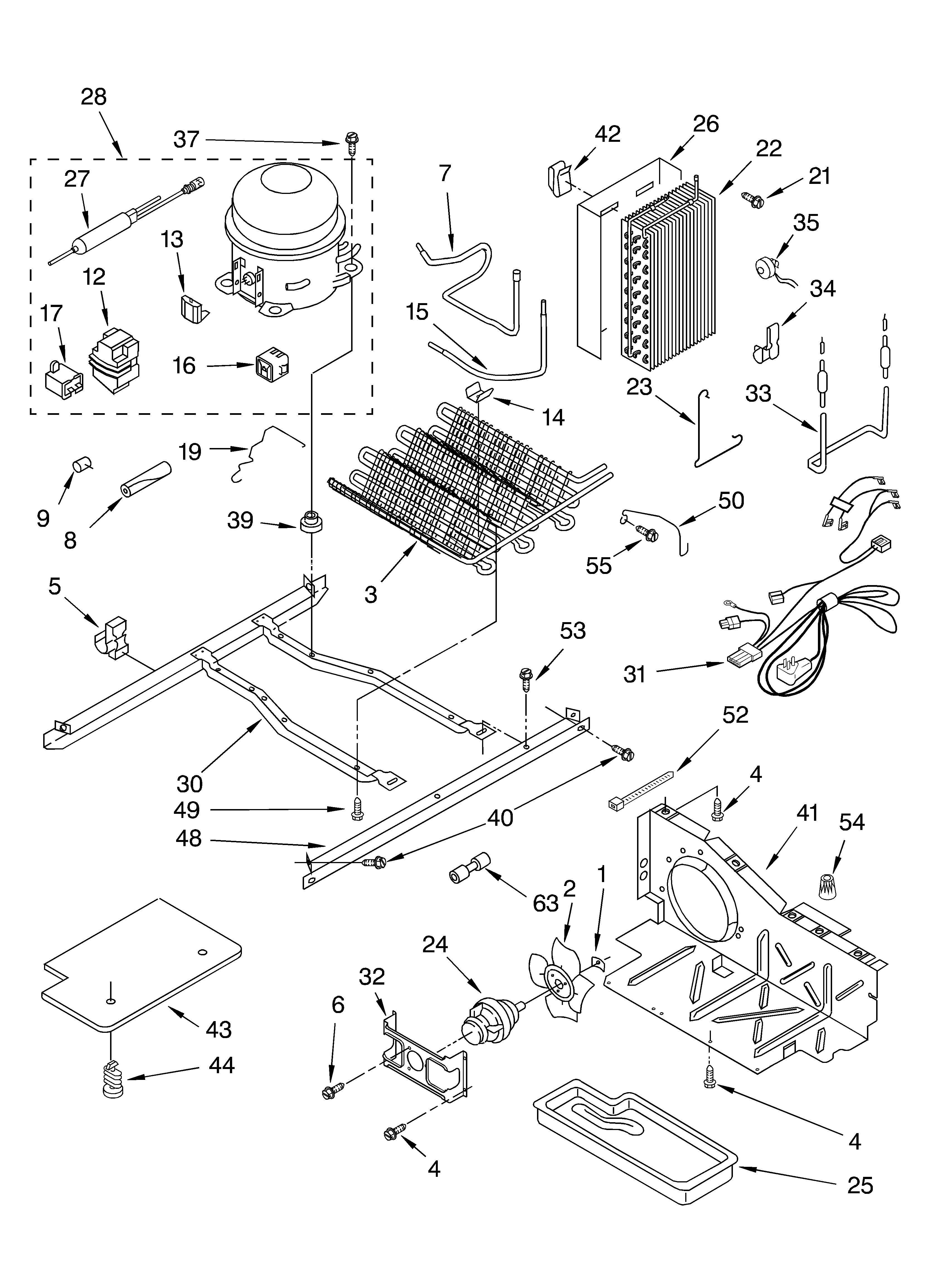 Whirlpool ED5YHGXLQ00 unit parts diagram