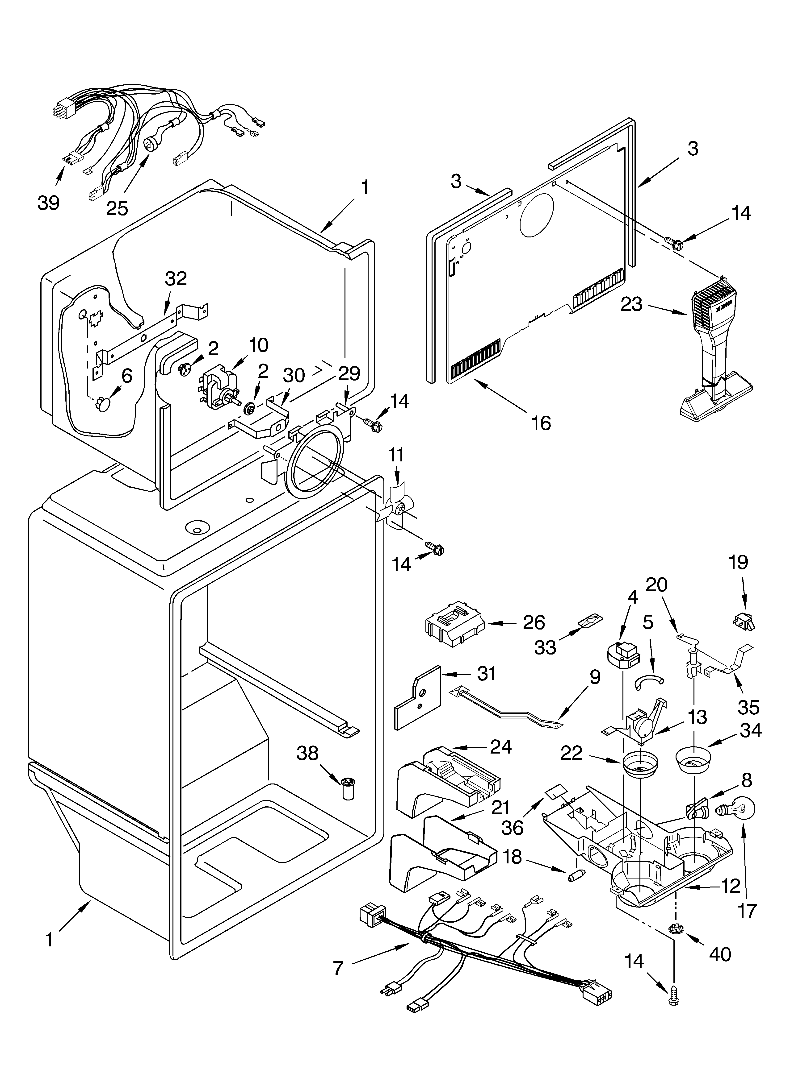 Whirlpool ET1CHMXKT08 liner parts diagram