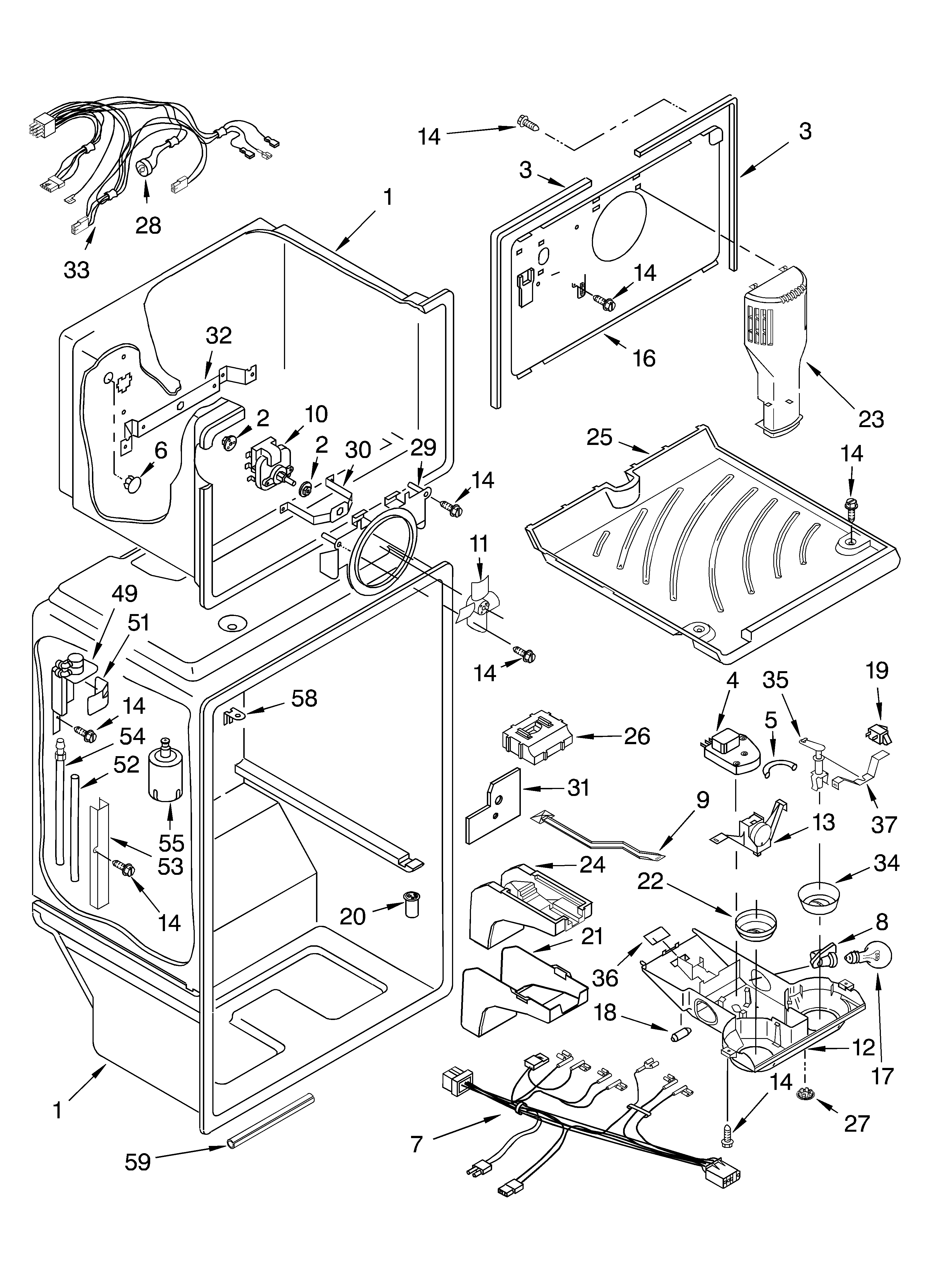 Whirlpool ET9AHTXLT01 liner parts diagram