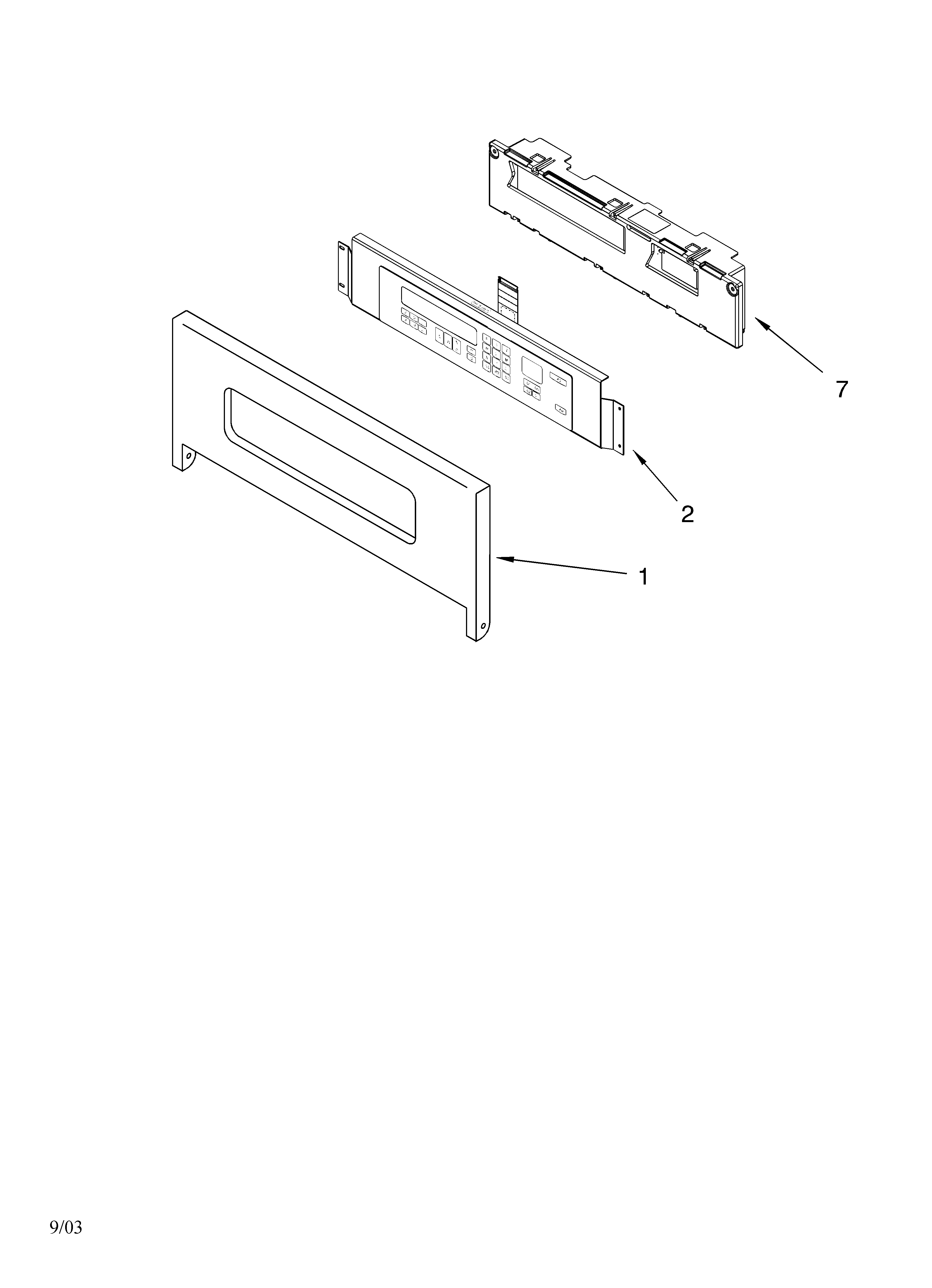 KitchenAid KEBC177KWH03 control panel parts diagram