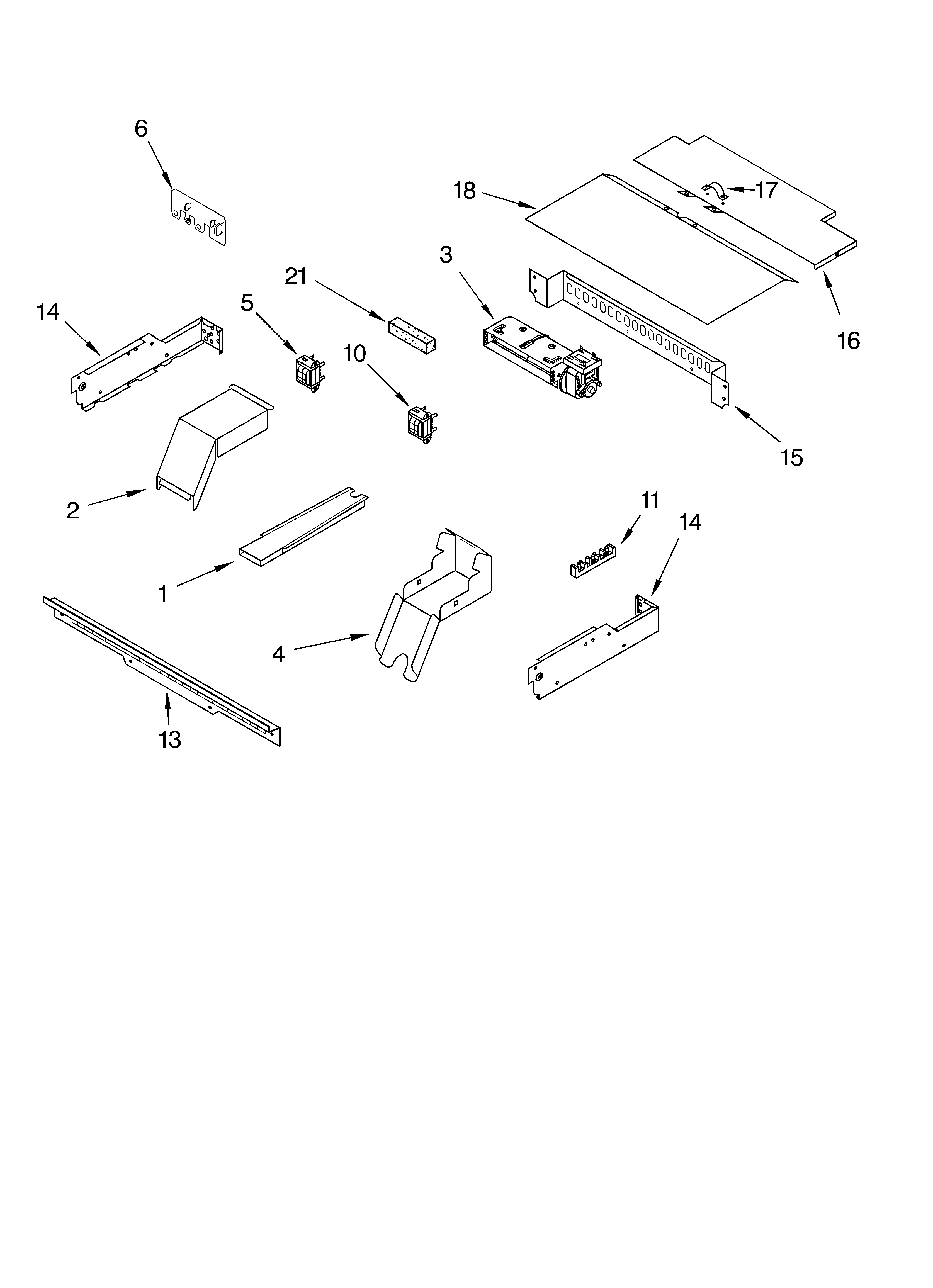 KitchenAid KEBC177KWH03 top venting parts, optional parts diagram