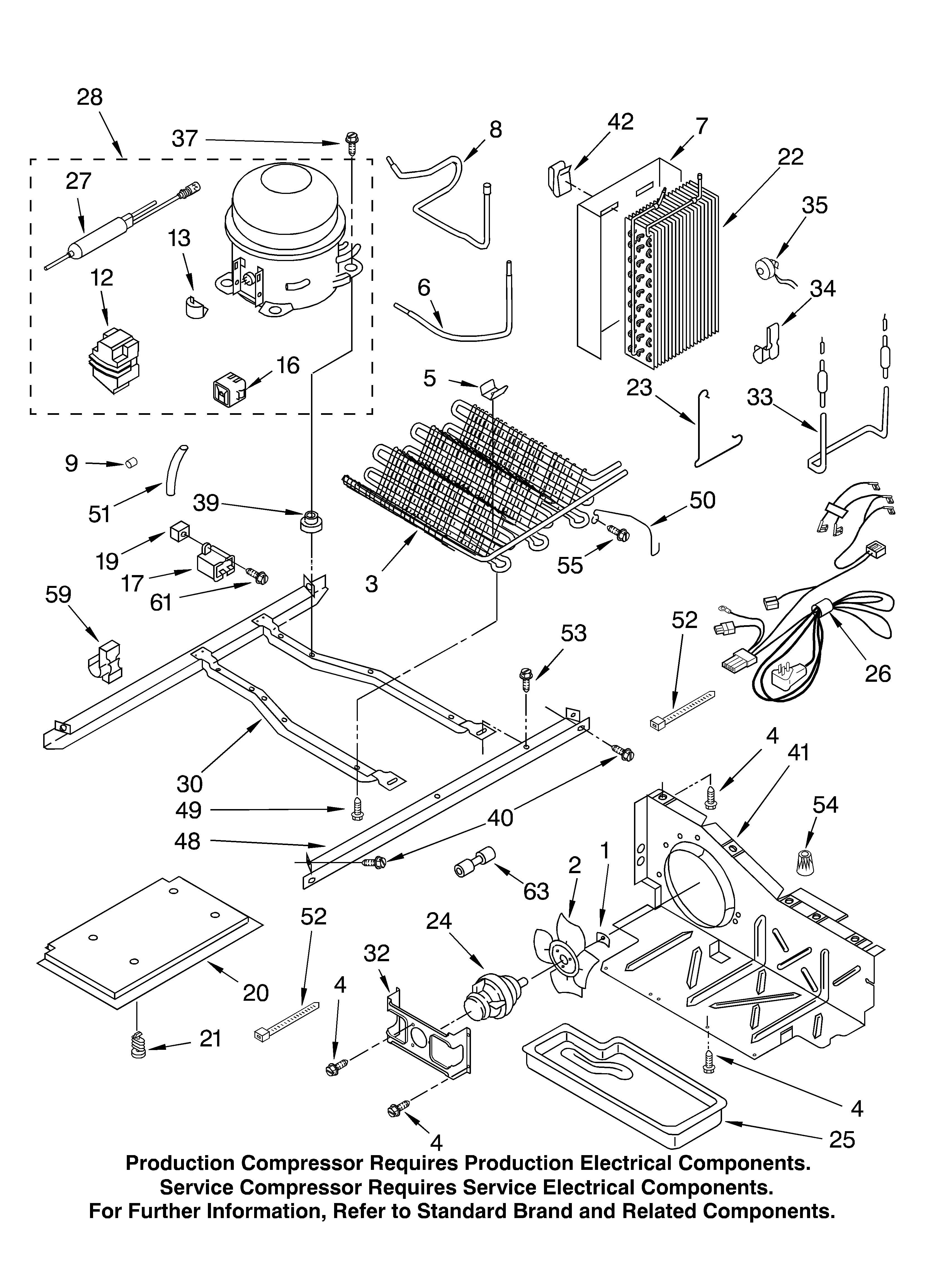 KitchenAid KSRA25ILWH01 unit parts diagram