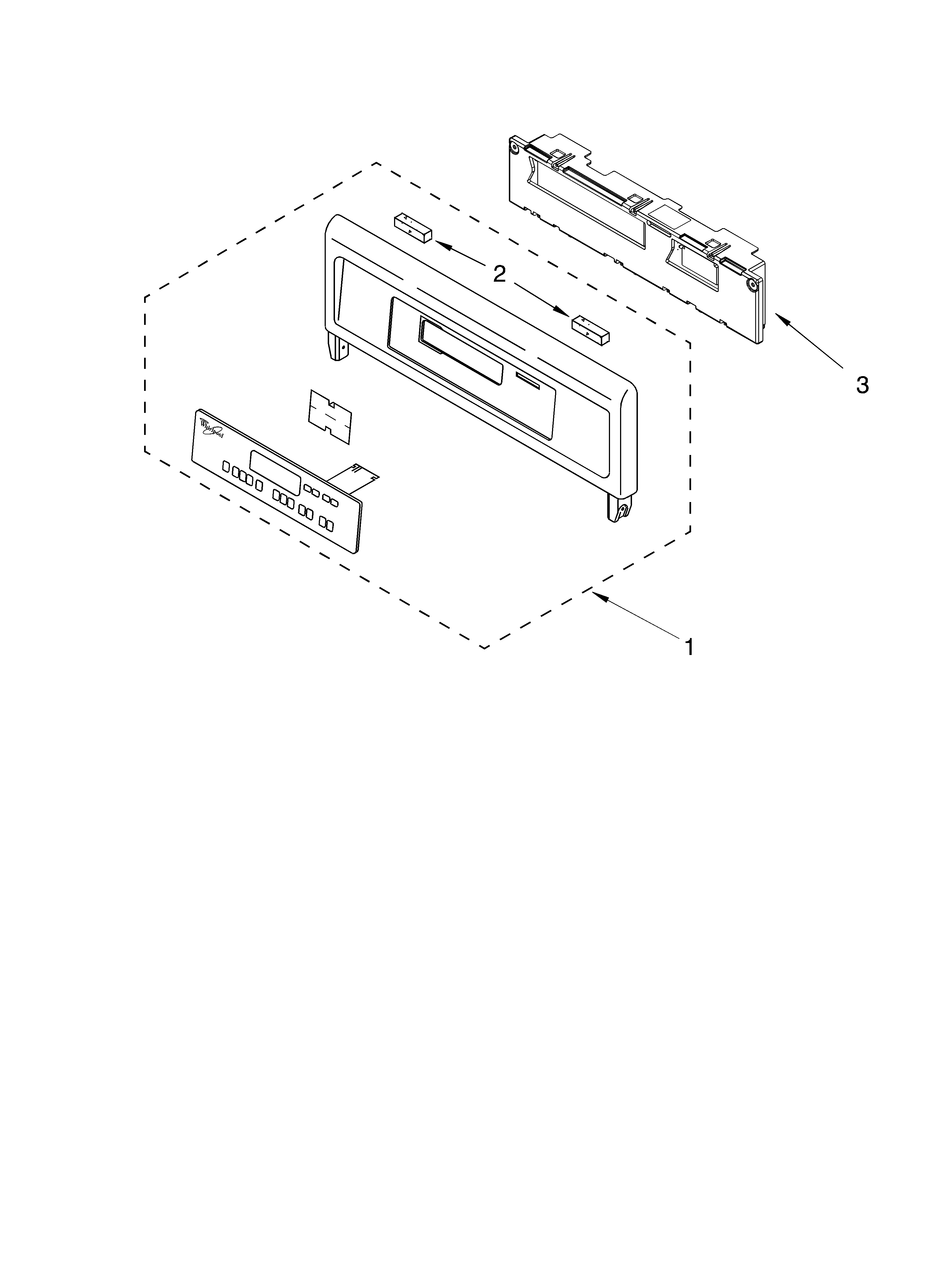 Whirlpool RBS305PDB16 control panel parts diagram