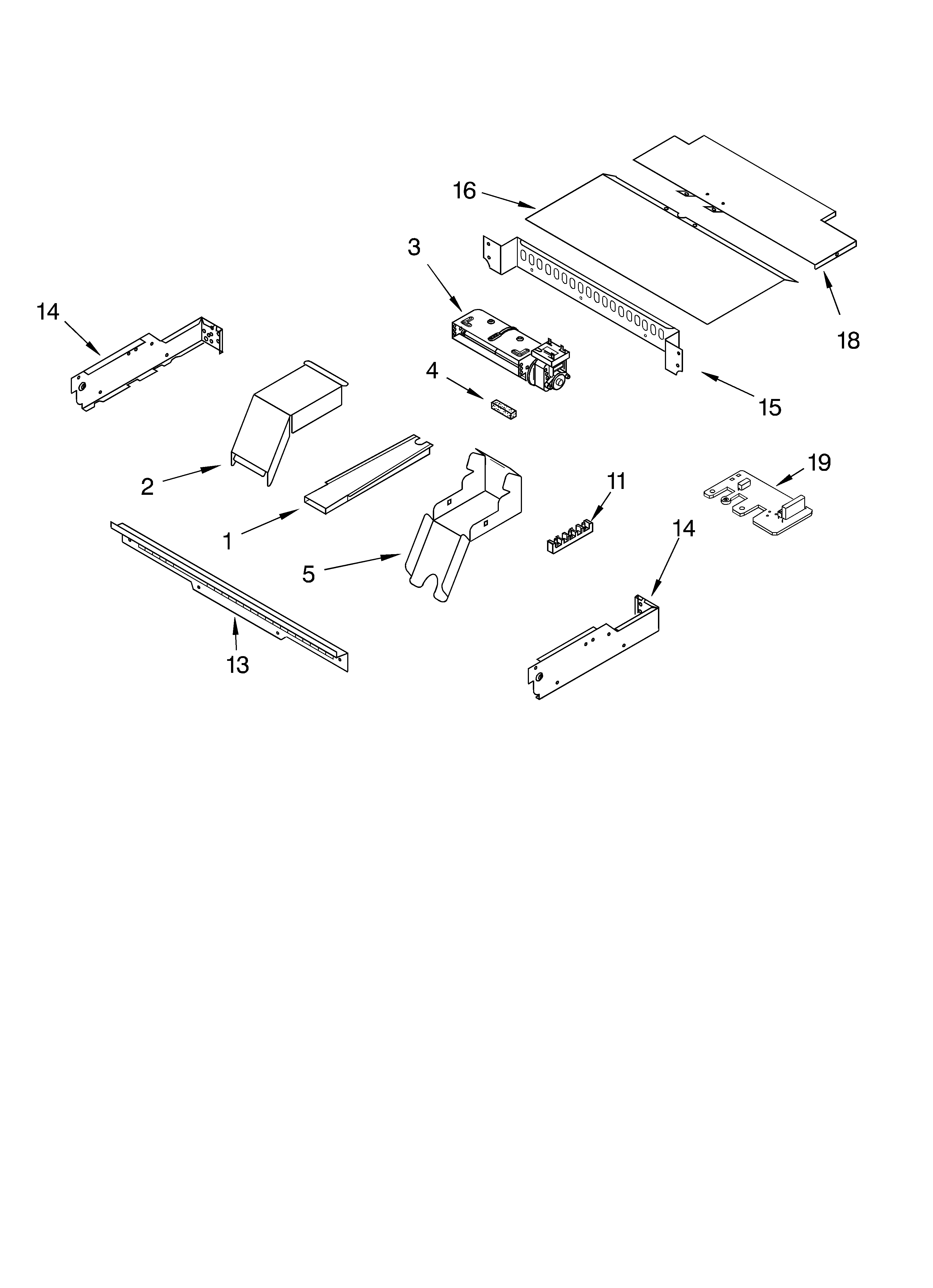 Whirlpool RBS305PDB16 top venting parts, optional parts diagram