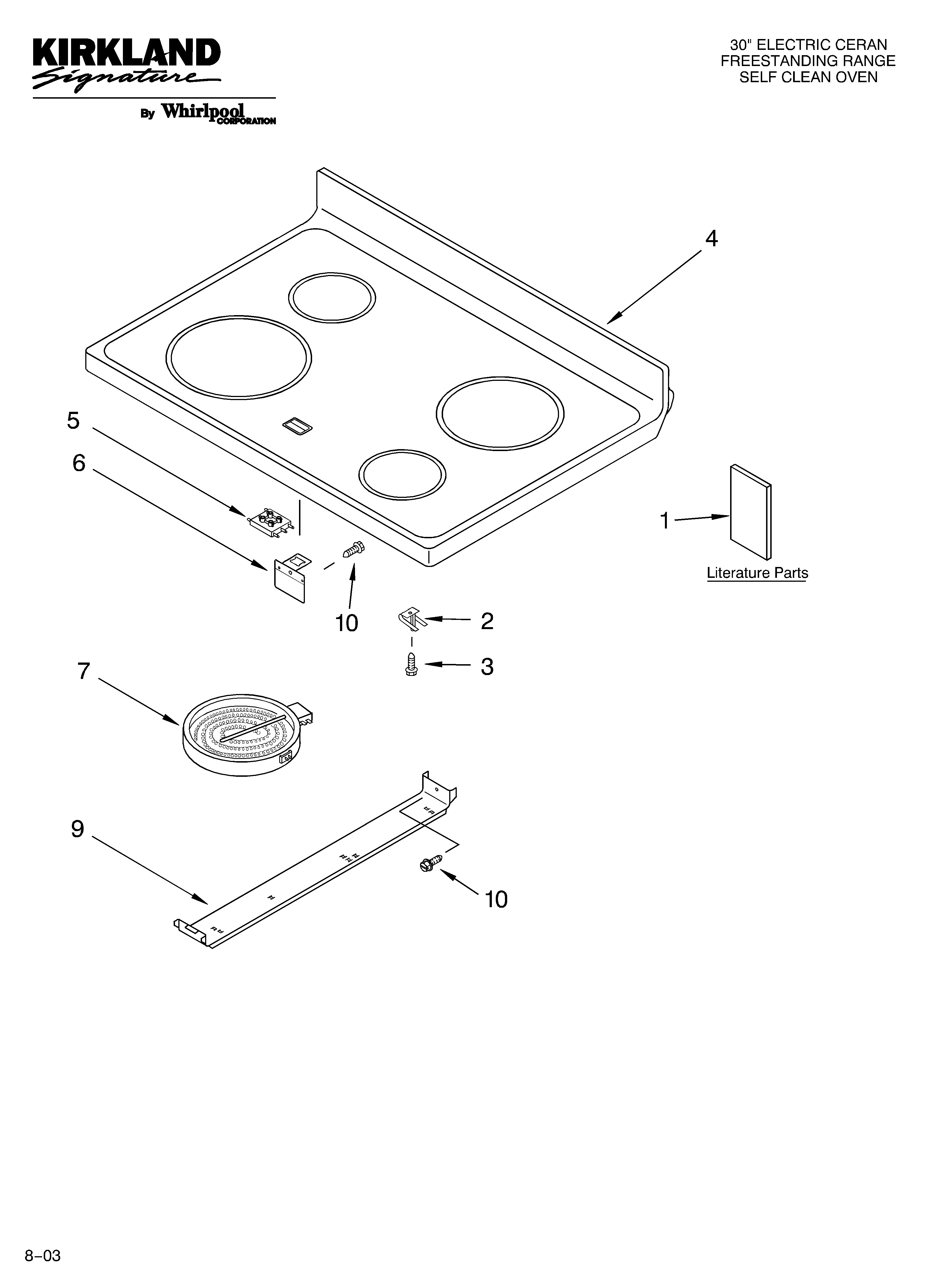 Kirkland SES380MS0 cooktop parts diagram