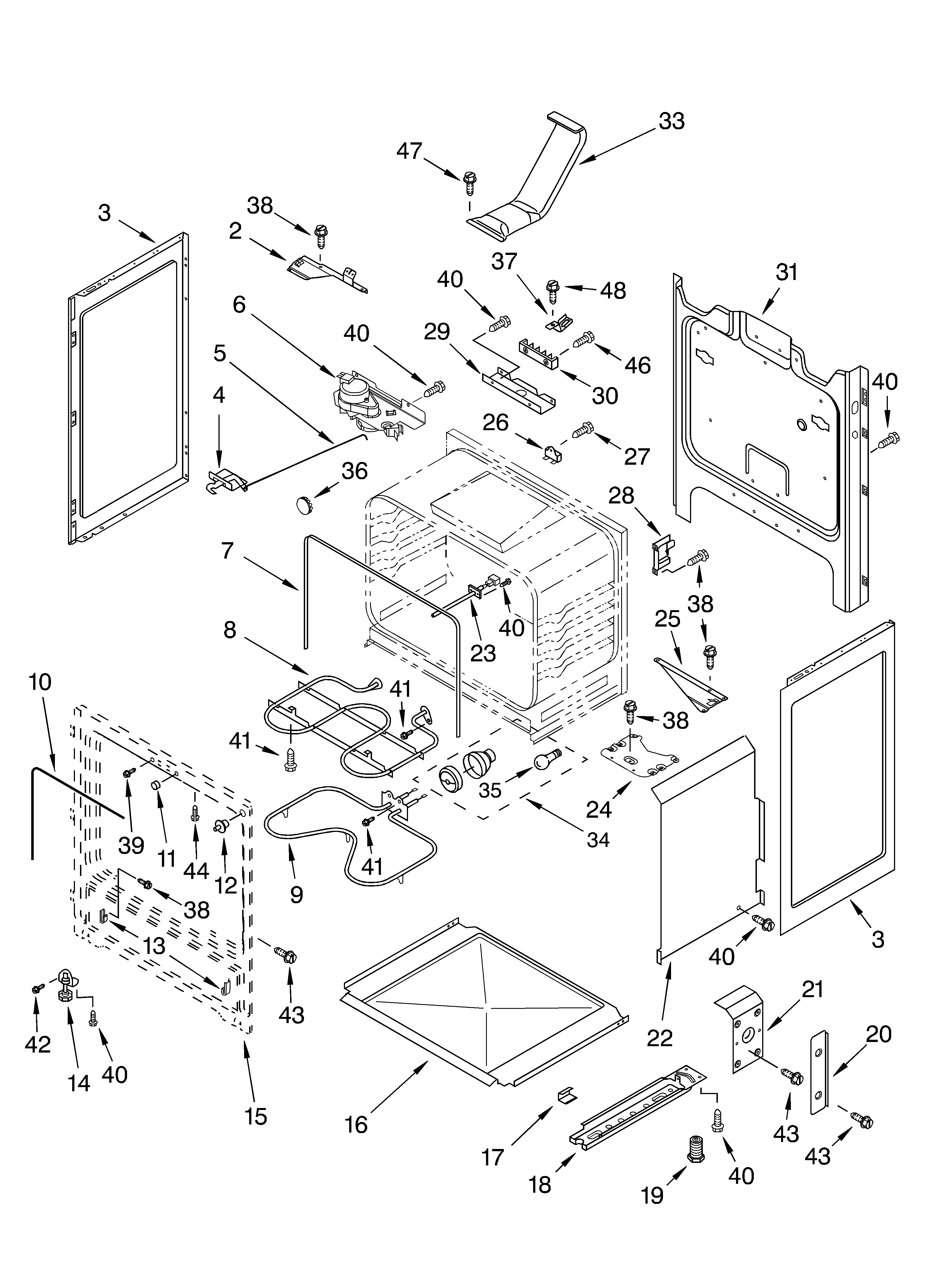 Kirkland SES380MS0 chassis parts diagram