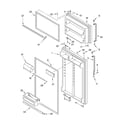 Whirlpool ET1FTTXKB03 door parts diagram