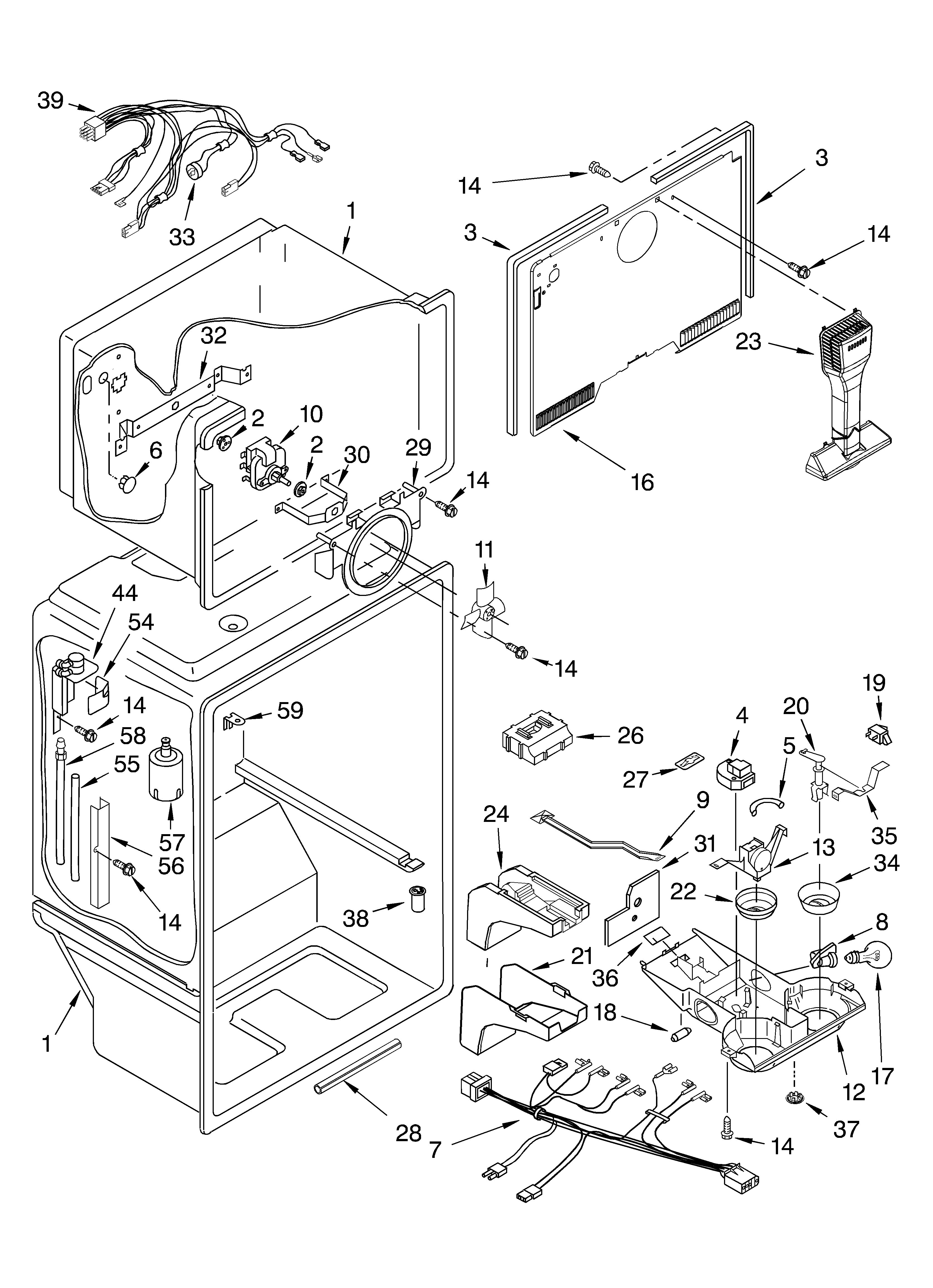 Whirlpool ET1FTTXKB03 liner parts diagram