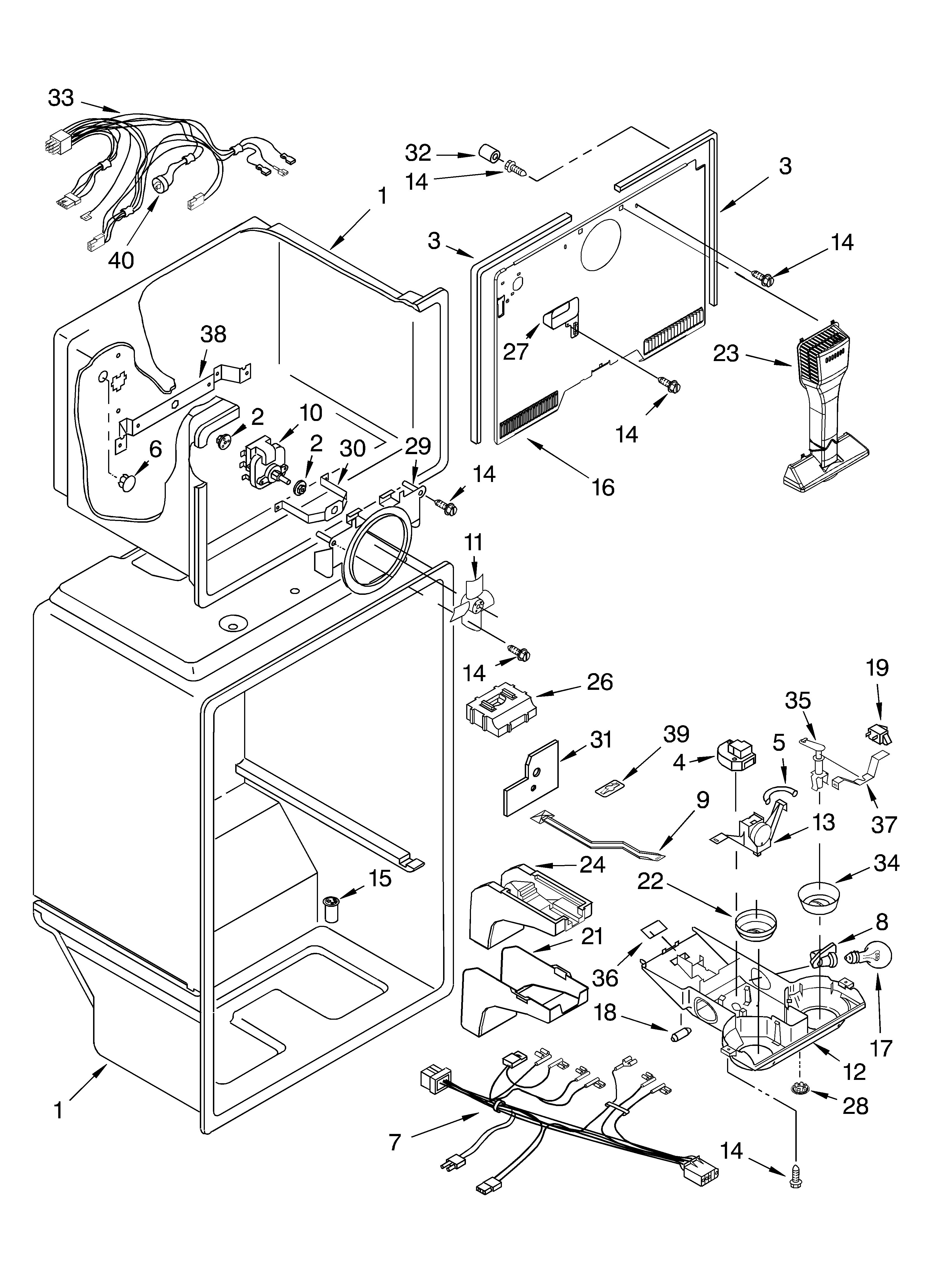Whirlpool ET8FTKXKQ04 liner parts diagram