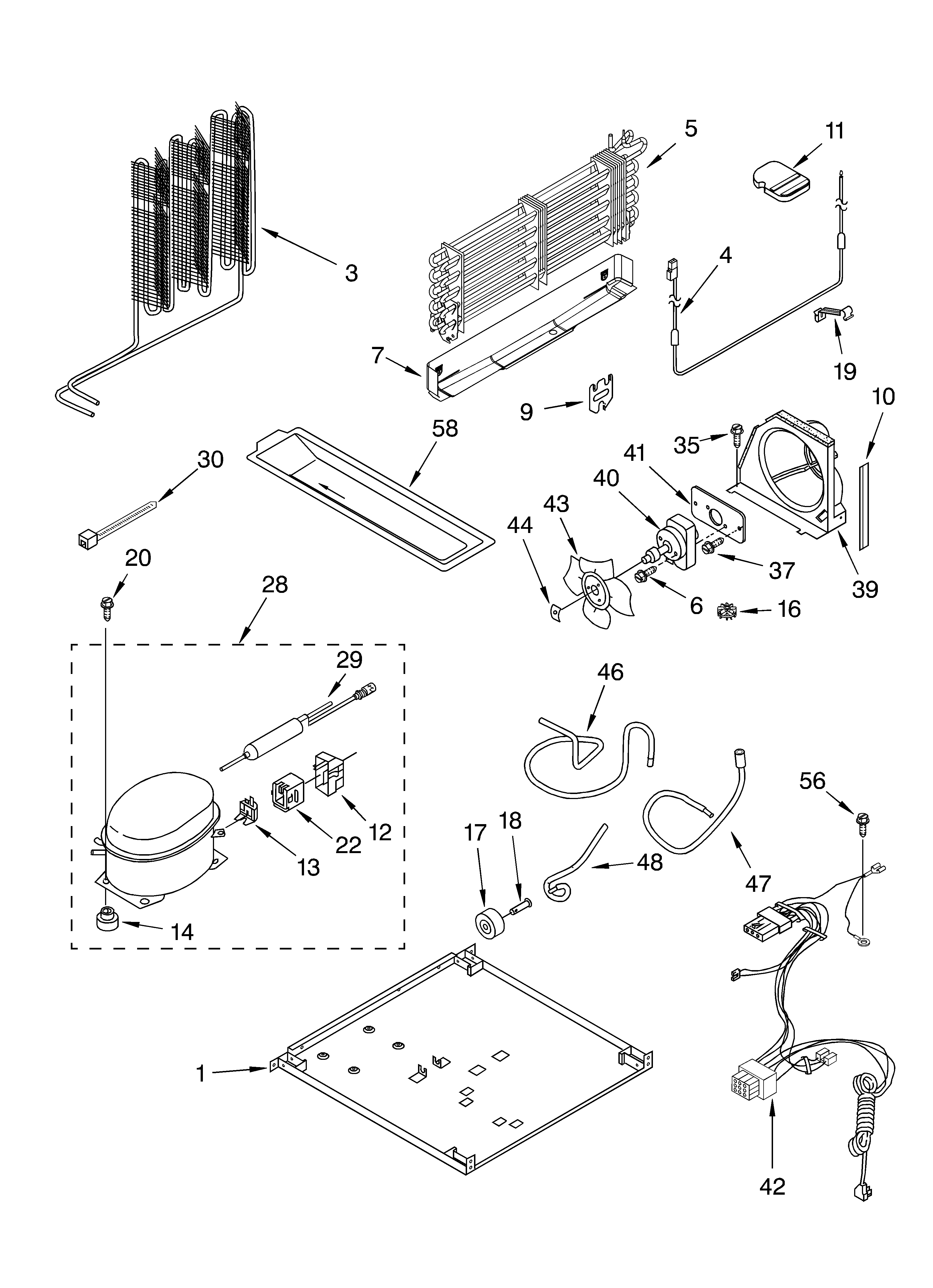 Whirlpool ET8FTKXKQ04 unit parts diagram
