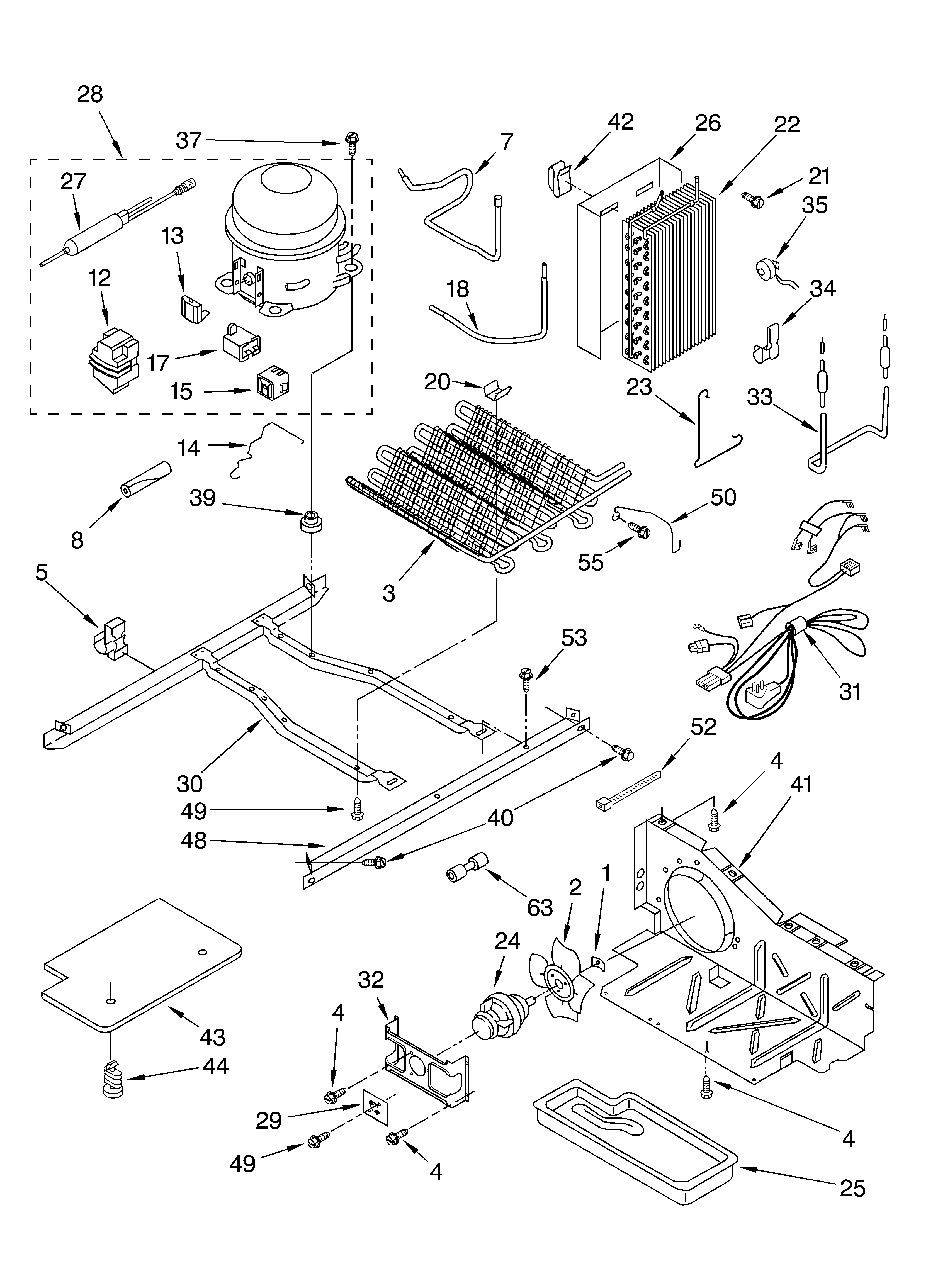 KitchenAid KSRK25XLSS00 unit parts diagram
